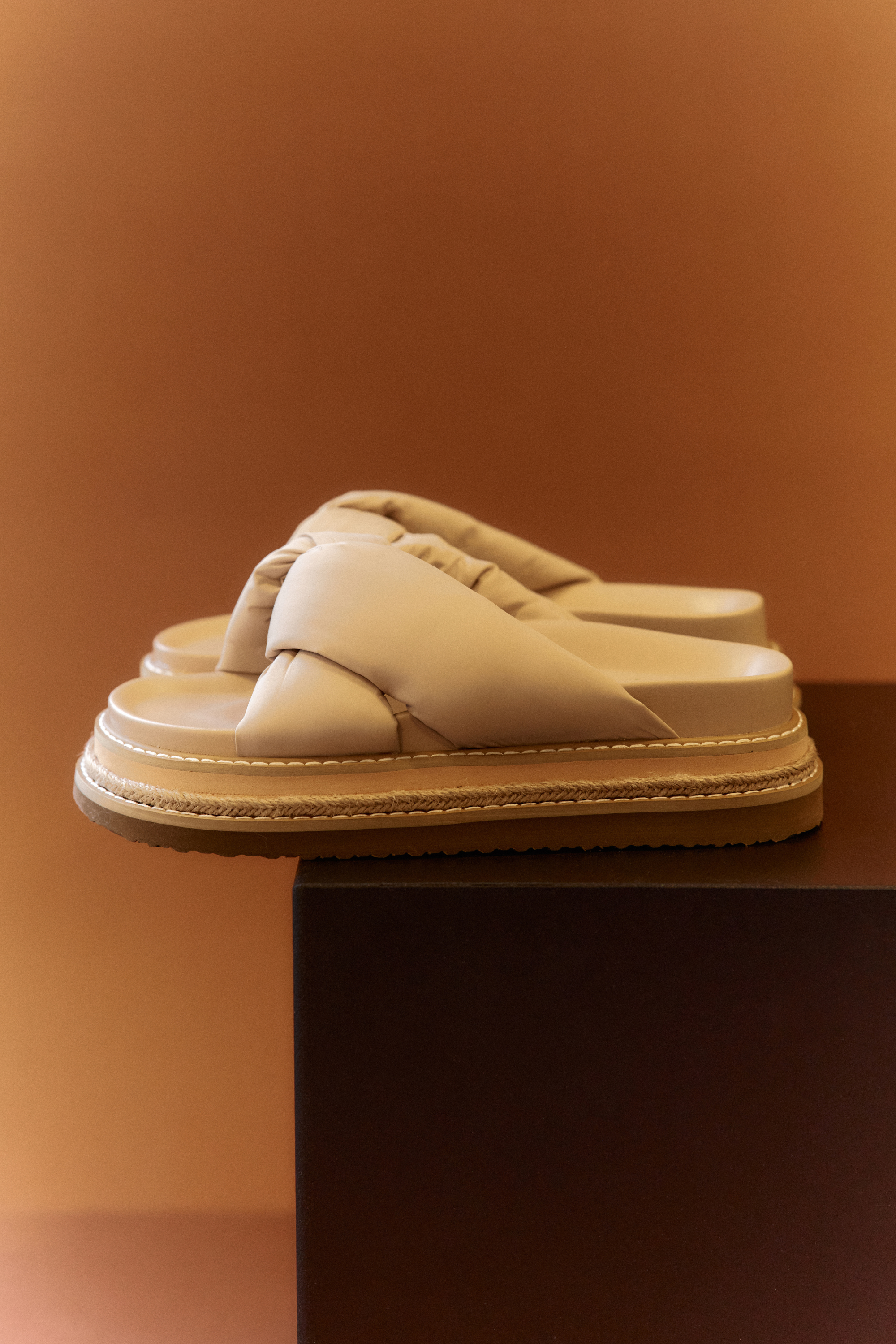 Thames Platform Slides for Women - Stone Beige Comfortable Summer Sandals | Beach, Pool, Casual Outfits & Vacation Wear