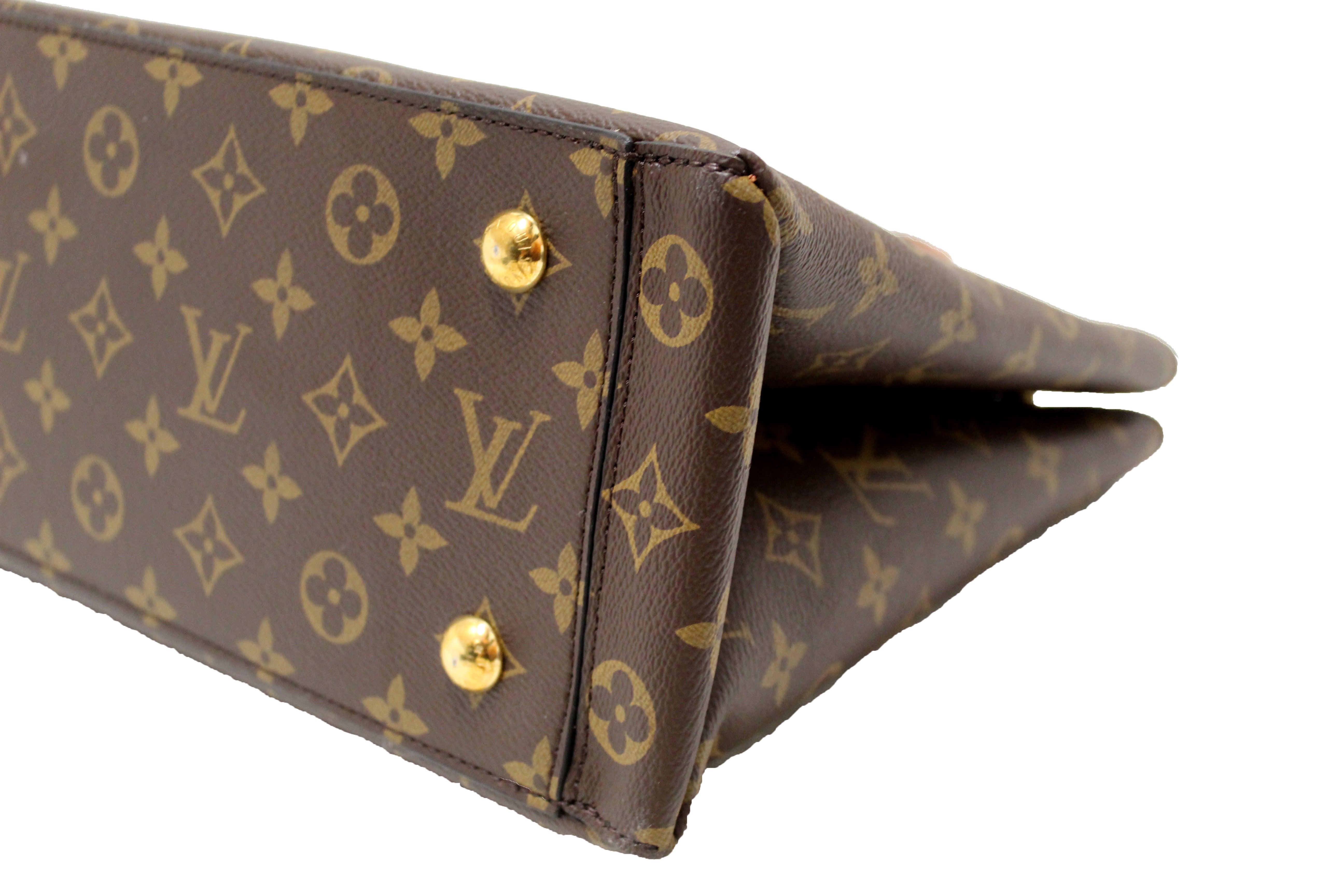 Authentic Louis Vuitton Monogram Flower Tote Bag - Luxury Caramel Leather Shoulder Bag for Women, Perfect for Work, Travel & Everyday Use