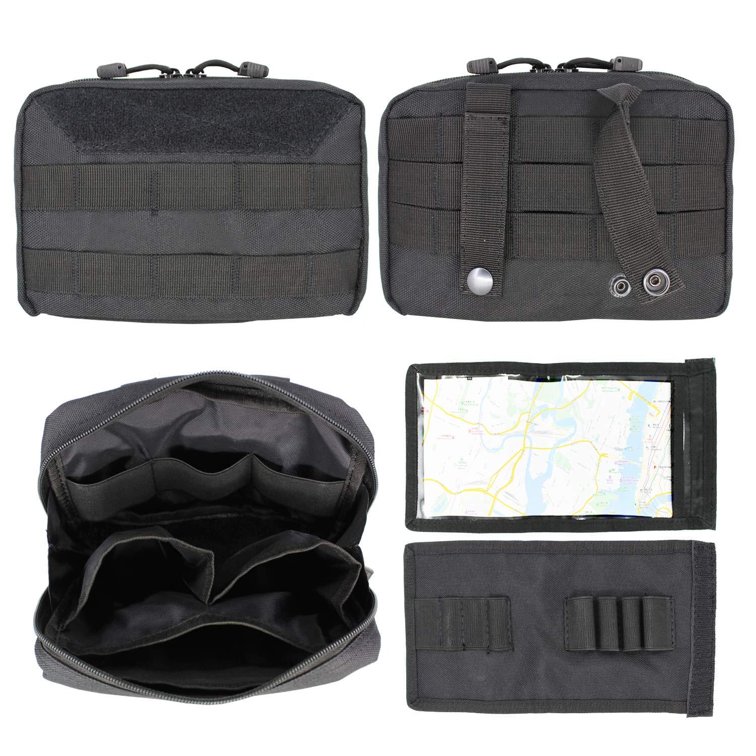 Tactical MOLLE Admin Pouch - Durable EDC Tool Bag for Outdoor, Camping & Military Use