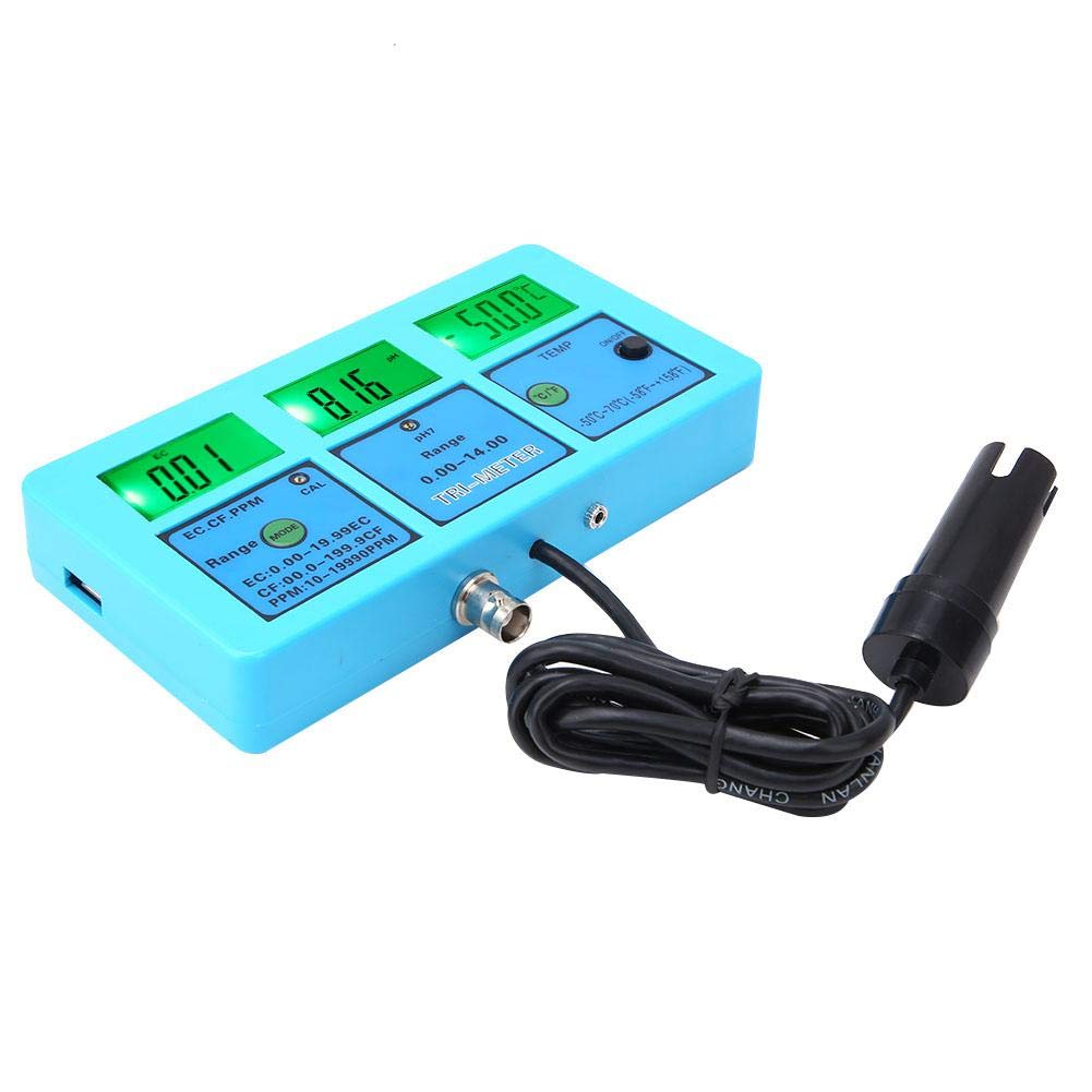 Digital pH & EC Tester - Multiparameter Water Quality Meter for Food Processing, Hydroponics, Aquariums & Pools | Accurate EC, pH, Temperature Testing | US Standard Plug (110V) | Perfect for Home Brewing, Laboratory & Industrial Use