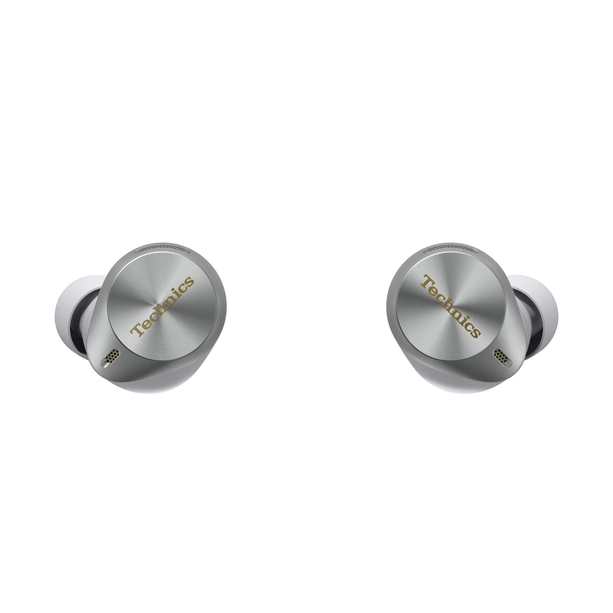 Technics EAH-AZ80E-S Premium Wireless Earbuds with Active Noise Cancelling, Multipoint Bluetooth 5.3, Ergonomic In-Ear Design, 7H Playtime & 24H Charging Case - Silver | Perfect for Commuting, Workouts & Travel