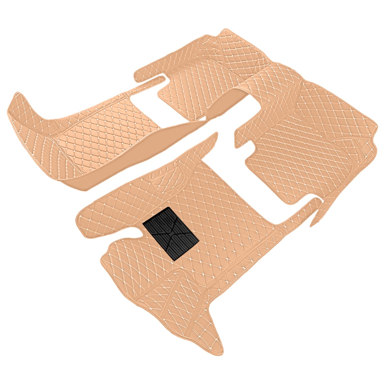 Premium Custom Car Floor Mats for Mercedes GLC Class 200/260/300 (2017-2019) - Full Coverage Luxury Leather, Anti-Slip & Durable Beige Carpet Liners | Perfect for Daily Commute, Road Trips & All-Weather Protection