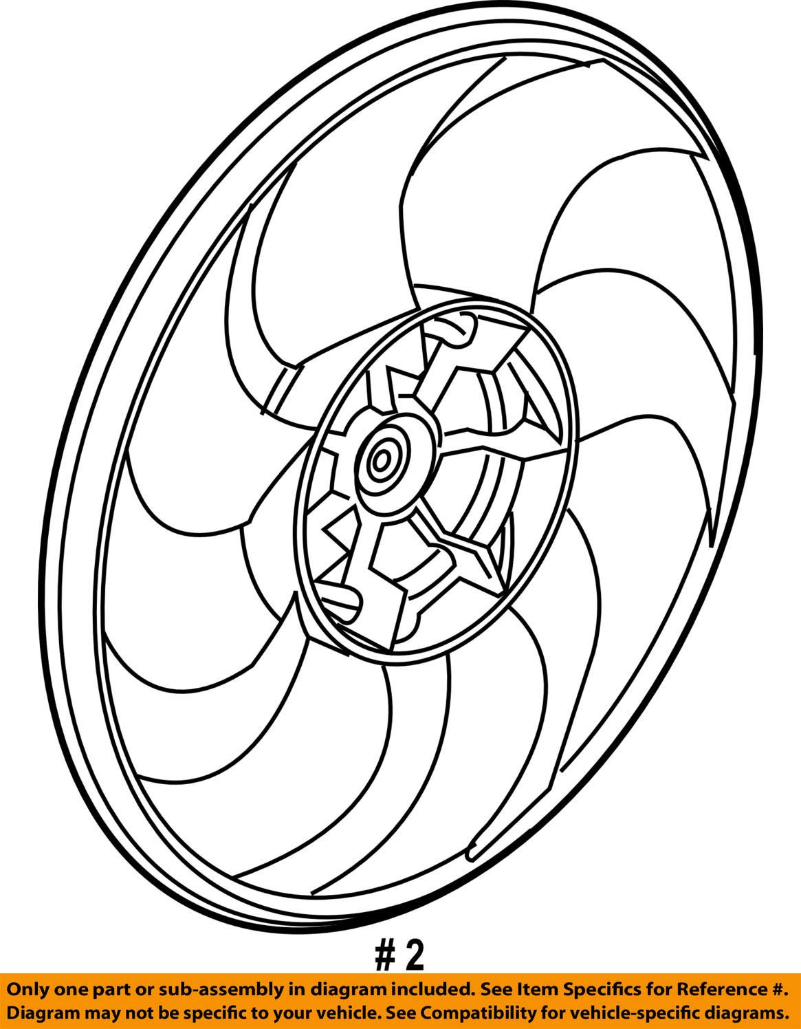 Genuine GM 25952782 Replacement Fan Blade - High Performance Cooling Fan for Chevy, GMC, Cadillac - Perfect for Engine Cooling in Trucks, SUVs and Sedans