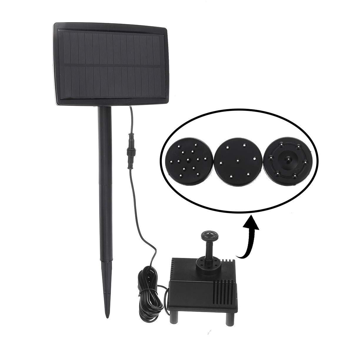 1.5W Solar Powered Water Pump for Ponds, Fish Tanks & Garden Fountains - Submersible DC Solar Water Pump for Outdoor Use in Home Gardens, Backyard Ponds & Small Water Features