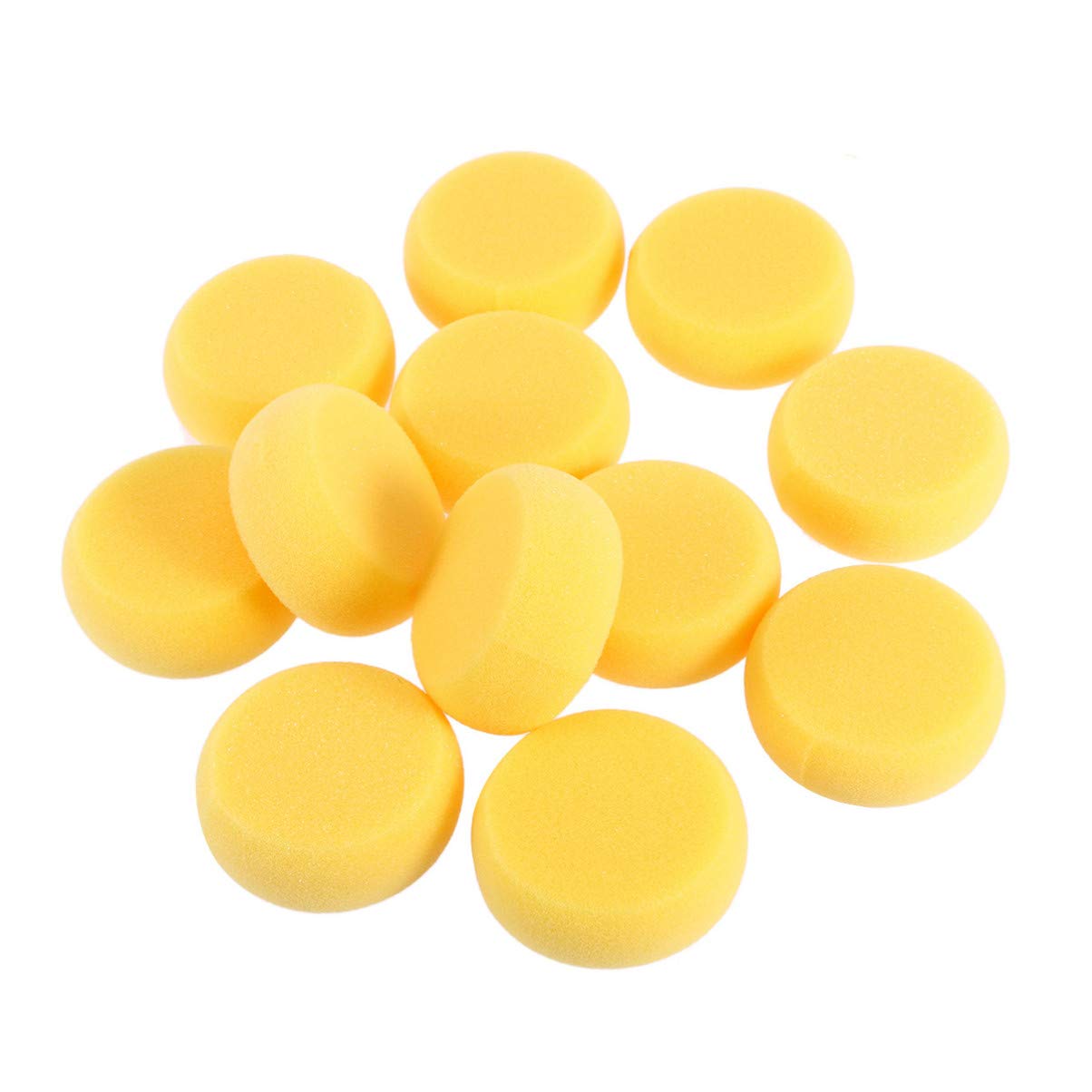 EXCEART 12pcs Painting Sponges - Synthetic Artist Sponges for Watercolor, Acrylic & Oil Painting - Craft, Ceramic & Household Cleaning Tools (Yellow) - Perfect for DIY Art Projects, Home Decor & Kids Activities