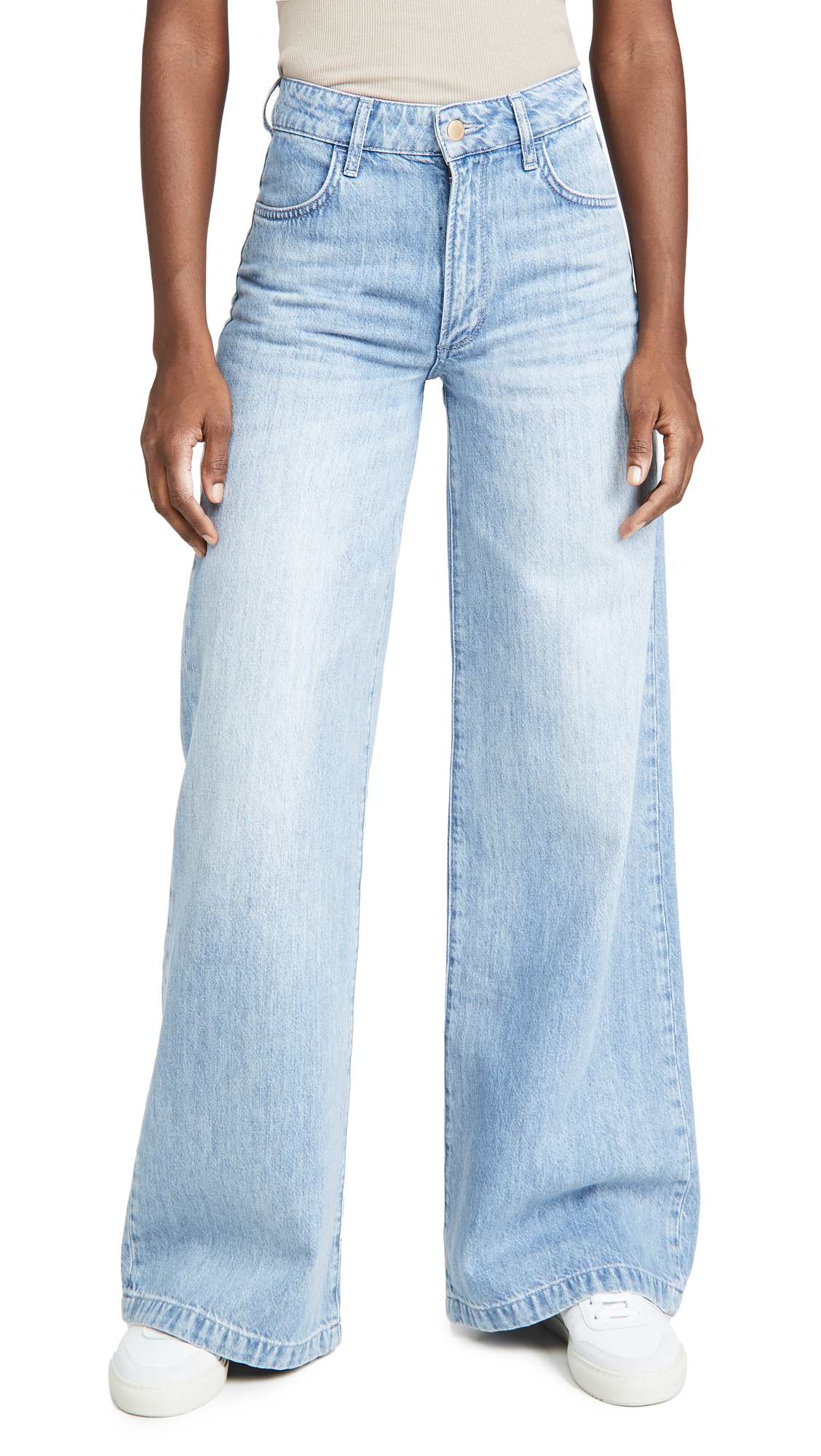 Triarchy Women's High Rise Wide Leg Jeans - Stretchy Comfort Denim Pants for Casual & Office Wear | Trendy Plus Size Options Available
