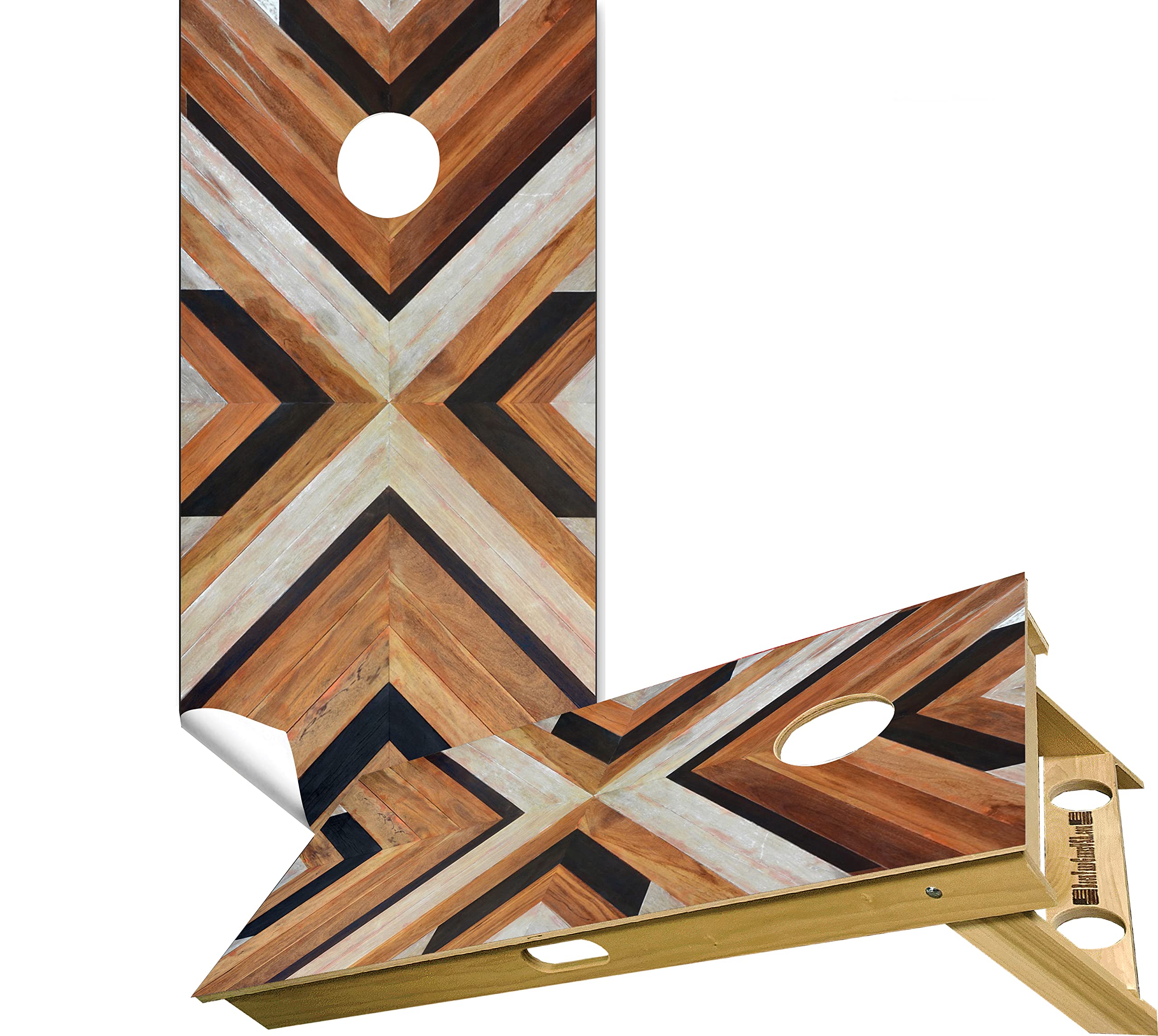 Premium Cornhole Board Wraps & Decals Set of 2 - Customizable Cornhole Skins & Protective Covers for Cornhole Boards - Perfect for Tailgating, Backyard BBQs, and Outdoor Parties
