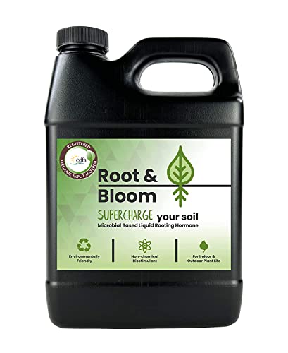 Root and Bloom Organic Plant Food Additive (OIM Certified) - Concentrated Microbial Formula with Superior Rooting Hormone, Nutrients & Flower Food for All Indoor & Outdoor Plants (1 QT) - Perfect for Gardens, Lawns, Houseplants & Hydroponics