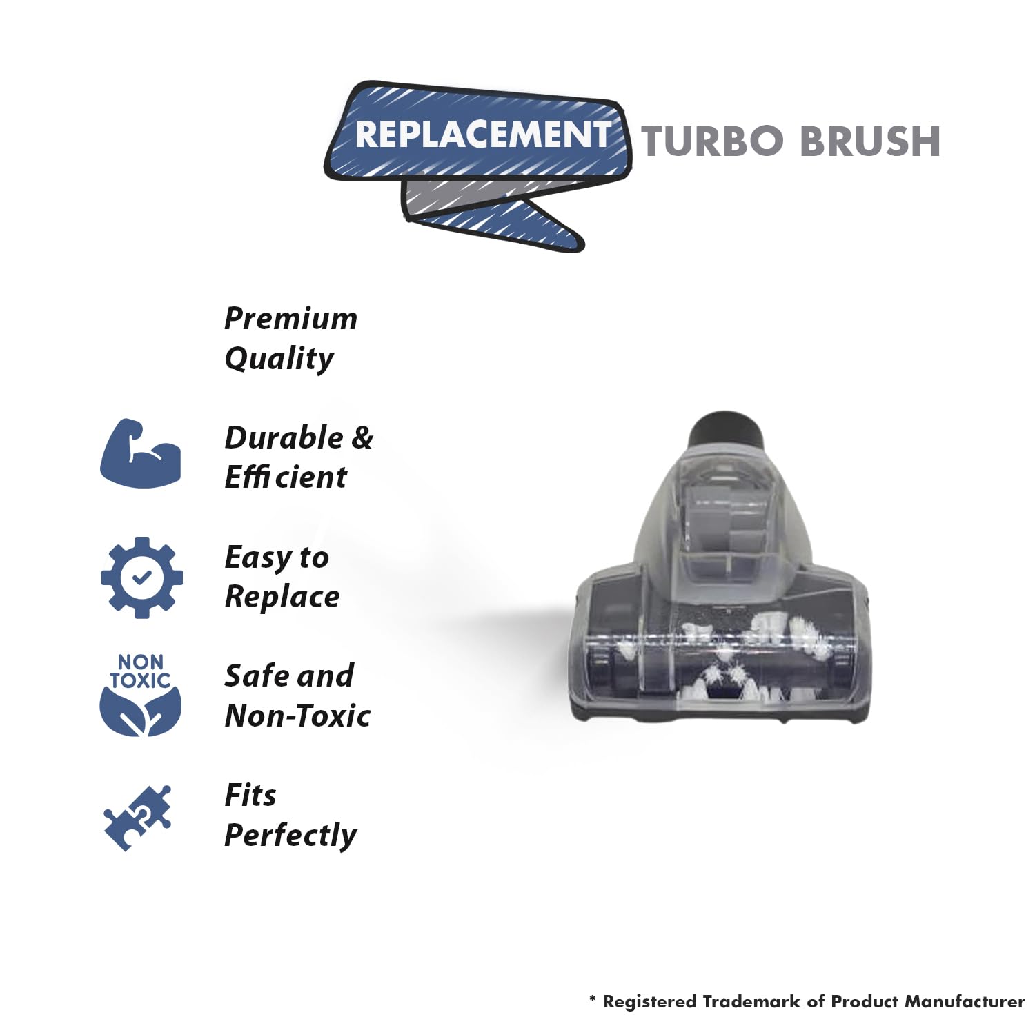 Bissell Cleanview Rewind Pet Vacuum Turbo Brush - Replacement for 2489, 1607765 - Perfect for Pet Hair Cleaning