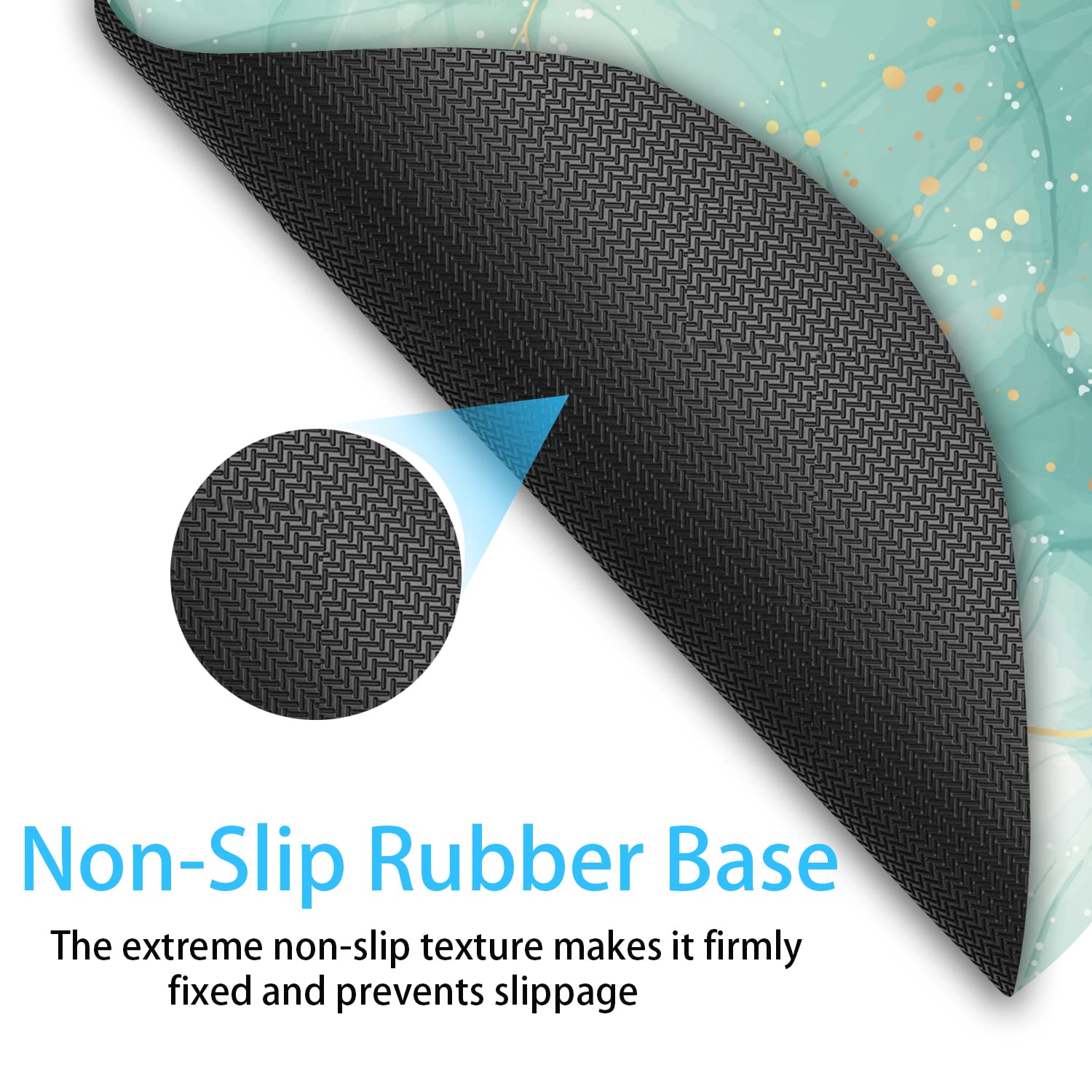 6x7 Inch Small Mouse Pad for Laptop - Non-Slip Rubber Base Waterproof Mouse Mat - Mini Wireless Mouse Pad for Home Office & Travel - Light Green Marble Design - Perfect for Desktops, Laptops & Workspaces