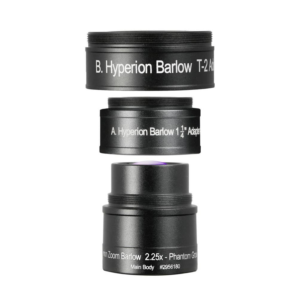 Baader Planetarium Hyperion Zoom 2.25x Barlow Lens - Premium Telescope Accessory for Astronomy Enthusiasts | Perfect for Lunar & Planetary Observation