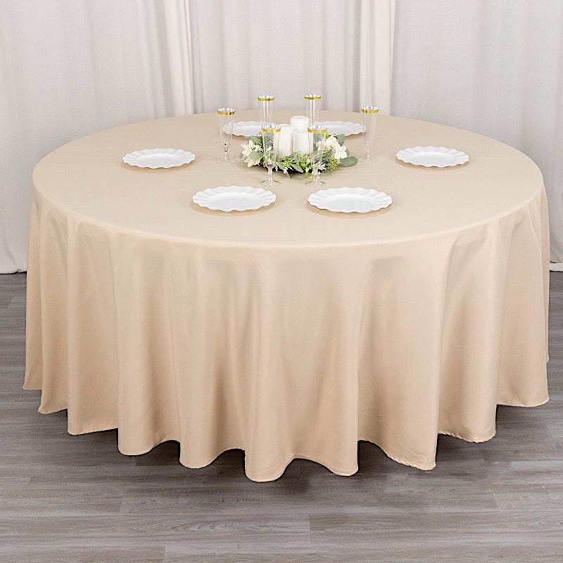 Premium 108-Inch Round Polyester Tablecloth for Weddings, Parties & Events - Elegant & Durable Table Linens for Banquets, Celebrations & Home Decor