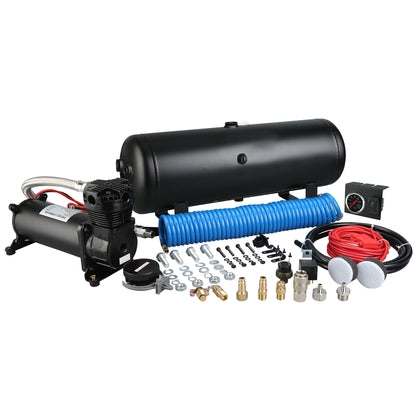 Bulldog Winch 145psi Constant Duty On Board Air System Kit - Heavy Duty Air Compressor for Off-Road Vehicles, Truck Tires & Inflatables - Perfect for Off-Roading, Camping & Emergency Use