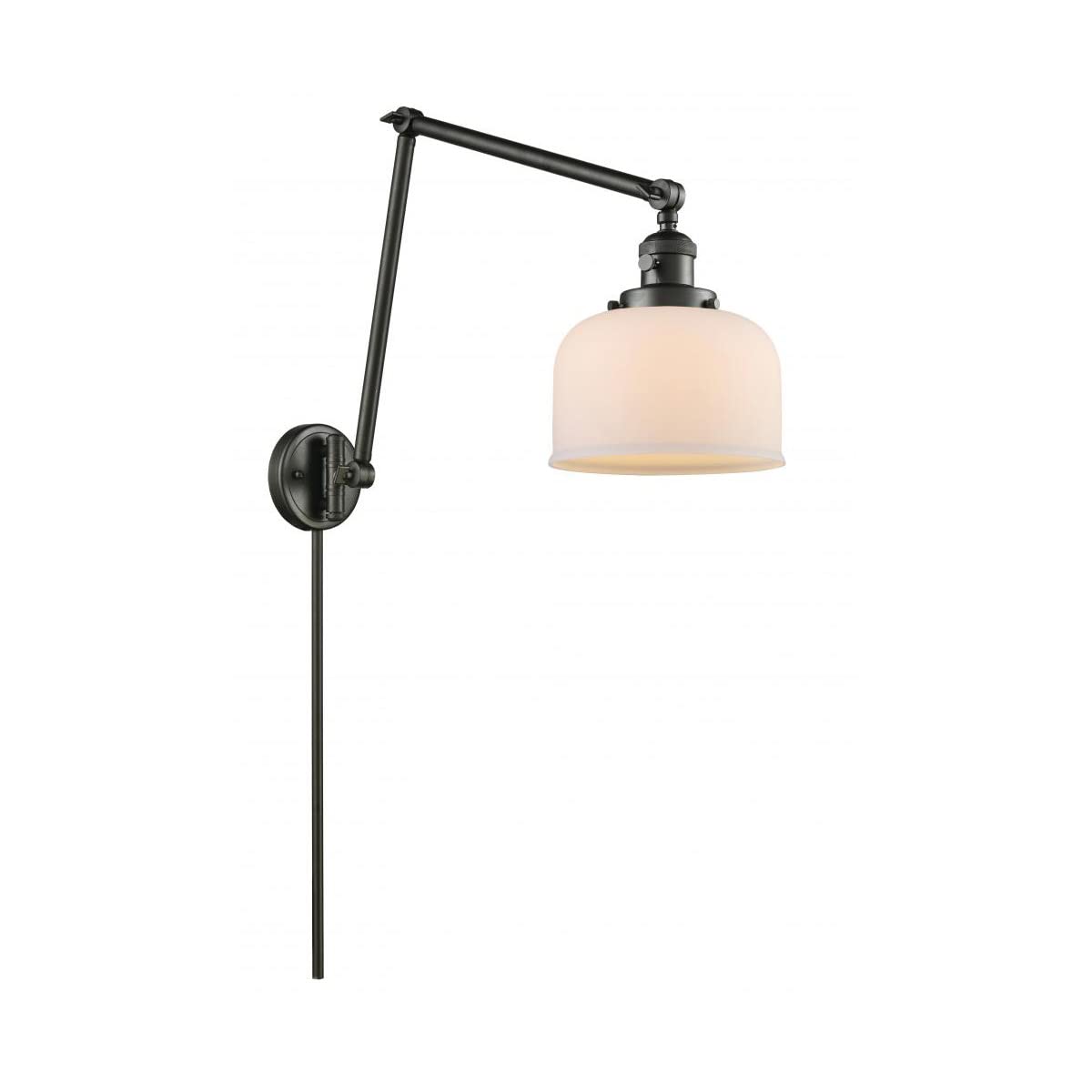 Innovations 238-OB-G71-LED Vintage Style Swing Arm Lamp - 1 Light Dimmable LED Desk Light in Oil Rubbed Bronze Finish for Study, Office & Bedroom Reading