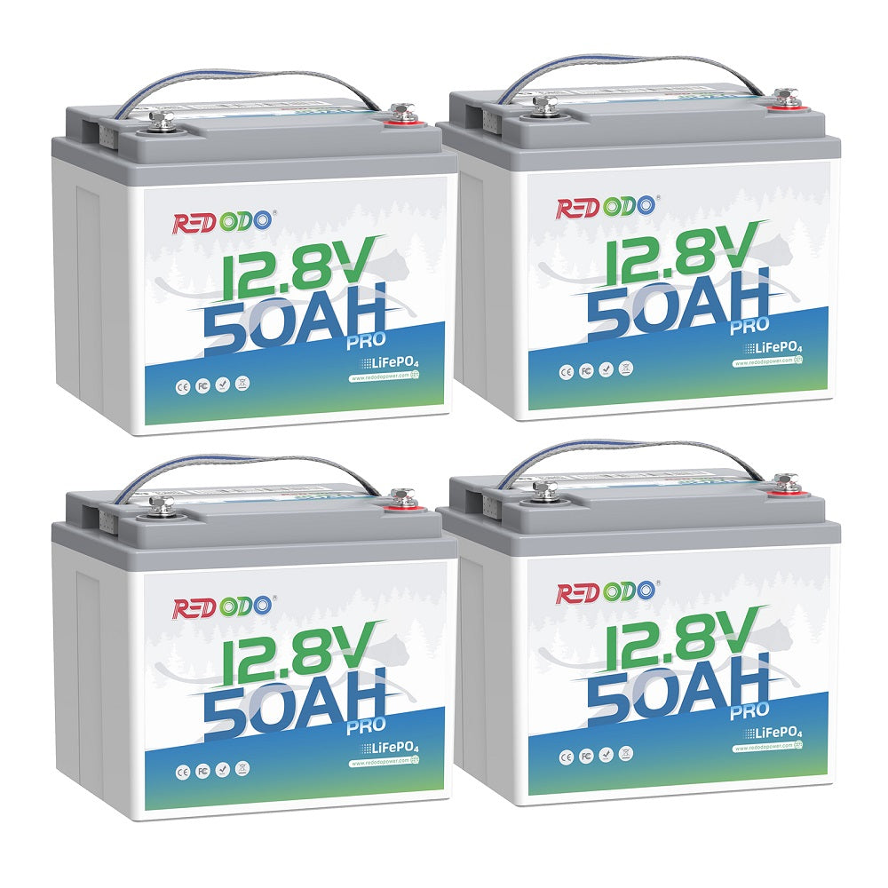 Redodo 12V 50Ah Deep Cycle LiFePO4 Lithium Battery - Rechargeable for Solar Power Systems, RVs, Camping & Off-Grid Use | Perfect for Portable Power Stations, Marine & Outdoor Adventures