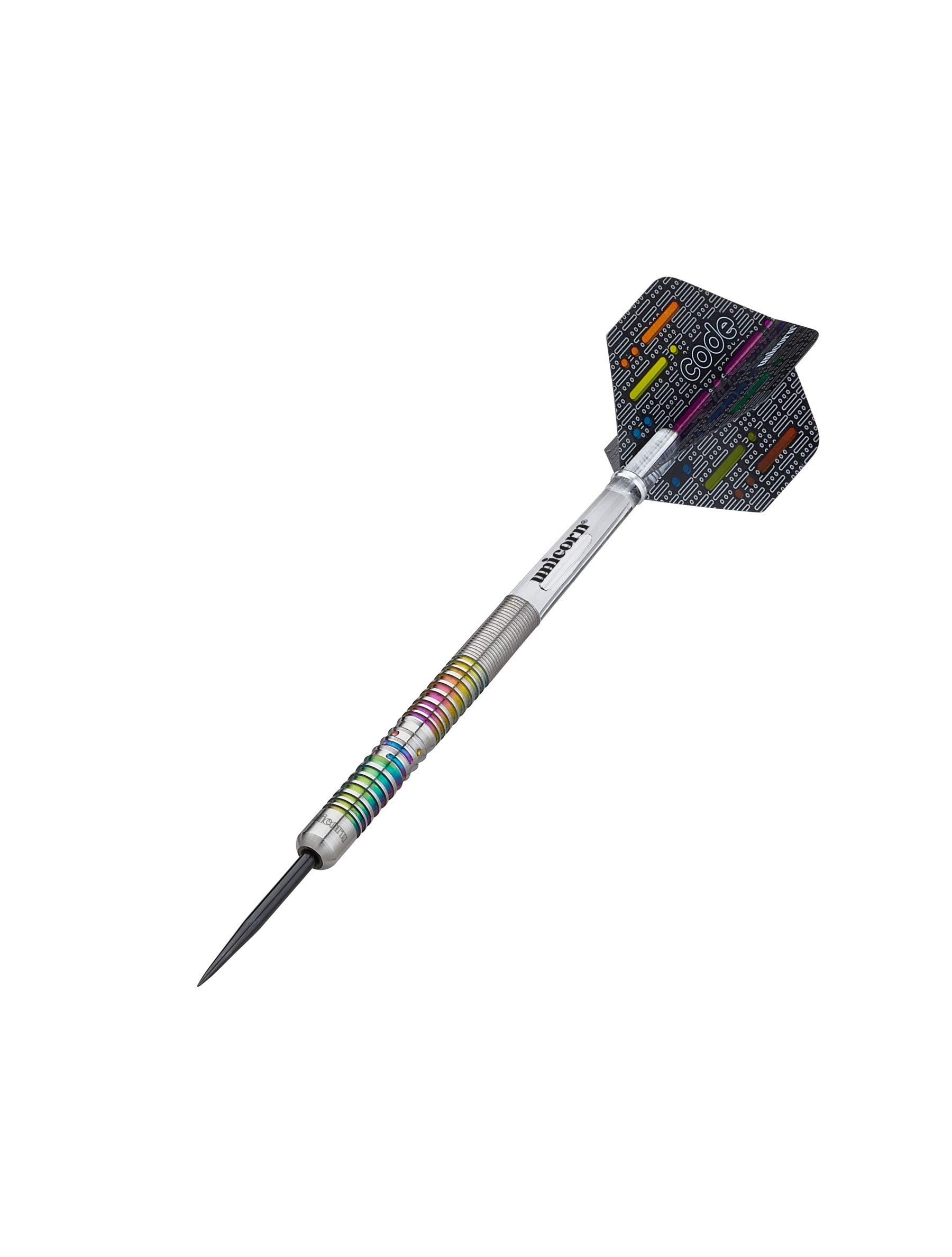 Professional Unicorn Steel Tip Darts Set - 90% Tungsten Barrels with Titanium Accents | James Wade Signature Series | Perfect for Tournament Play & Home Dartboard Practice