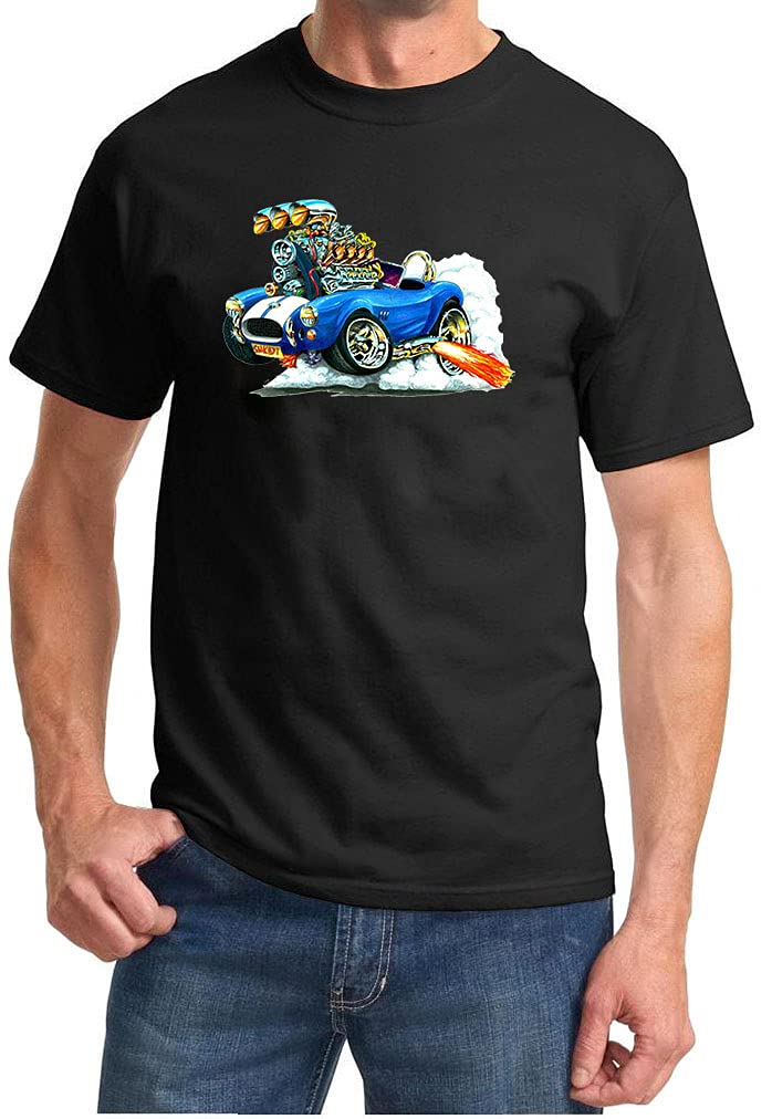 Shelby Cobra Cartoon Muscle Car T-Shirt - Vintage Exotic Car Design for Men & Women - Perfect for Car Enthusiasts, Gifts & Casual Wear