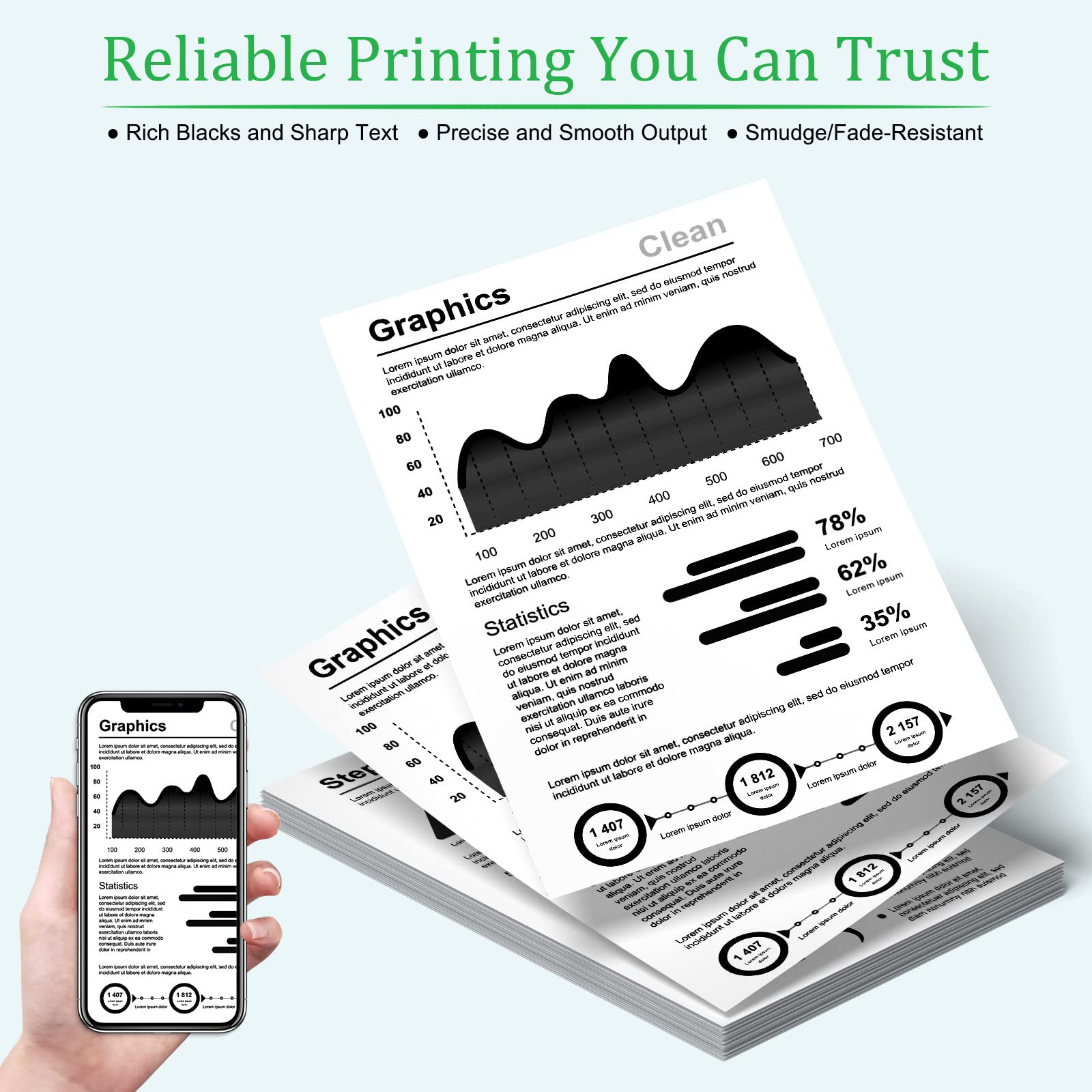 Greencycle TN650 TN-650 Toner Cartridge & DR620 DR-620 Drum Unit Combo Set - Compatible with Brother HL-5340D, HL-5370DW, DCP-8080DN, DCP-8085DN, MFC-8480DN, MFC-8680DN, MFC-8690DW Printers (5 Toners + 2 Drums) - Perfect for Office Printing & High-Volume Document Needs