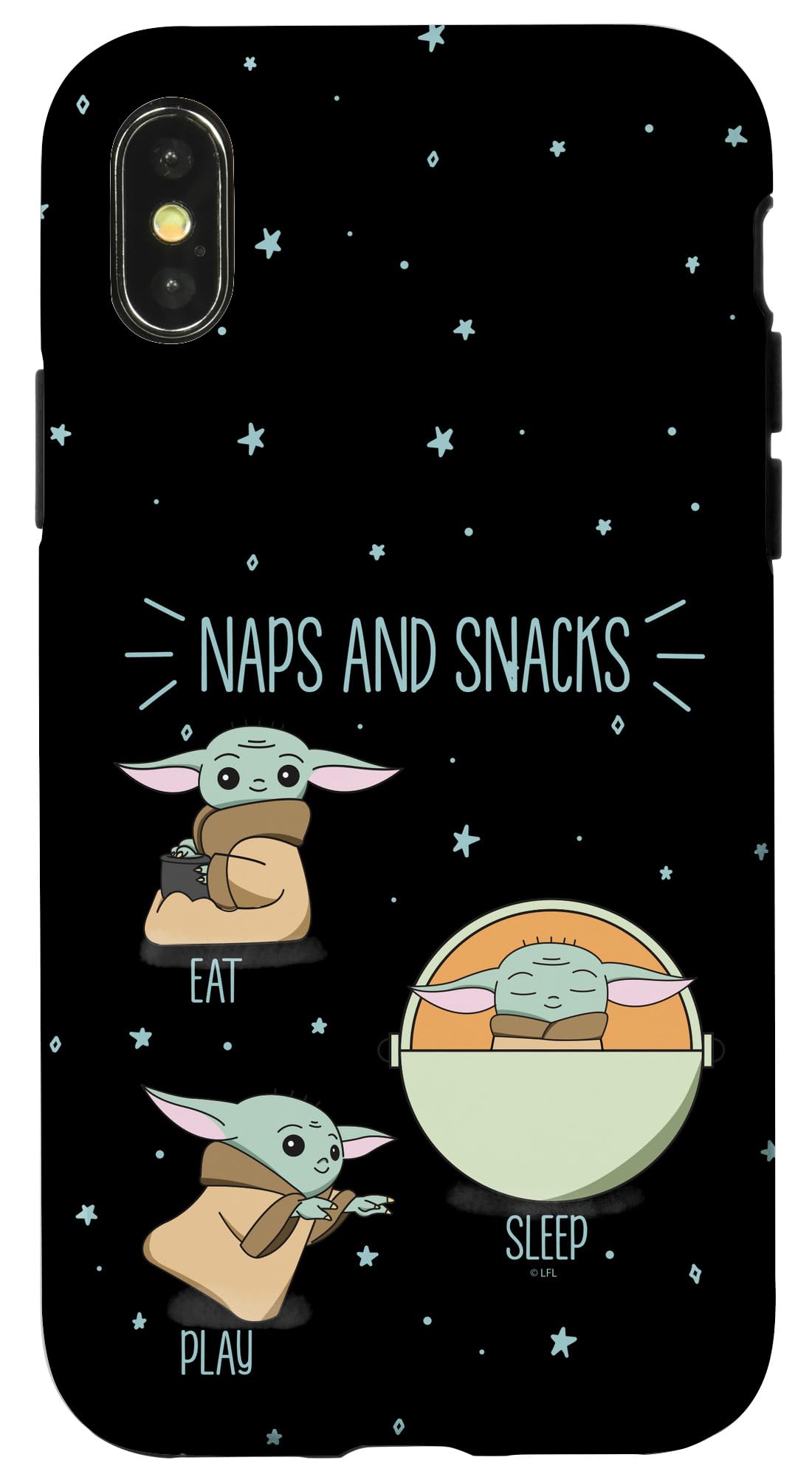 iPhone X/XS Star Wars The Mandalorian The Child Phone Case - Baby Yoda Snack Time Design for iPhone X & XS - Perfect for Star Wars Fans, Gift Ideas & Everyday Use