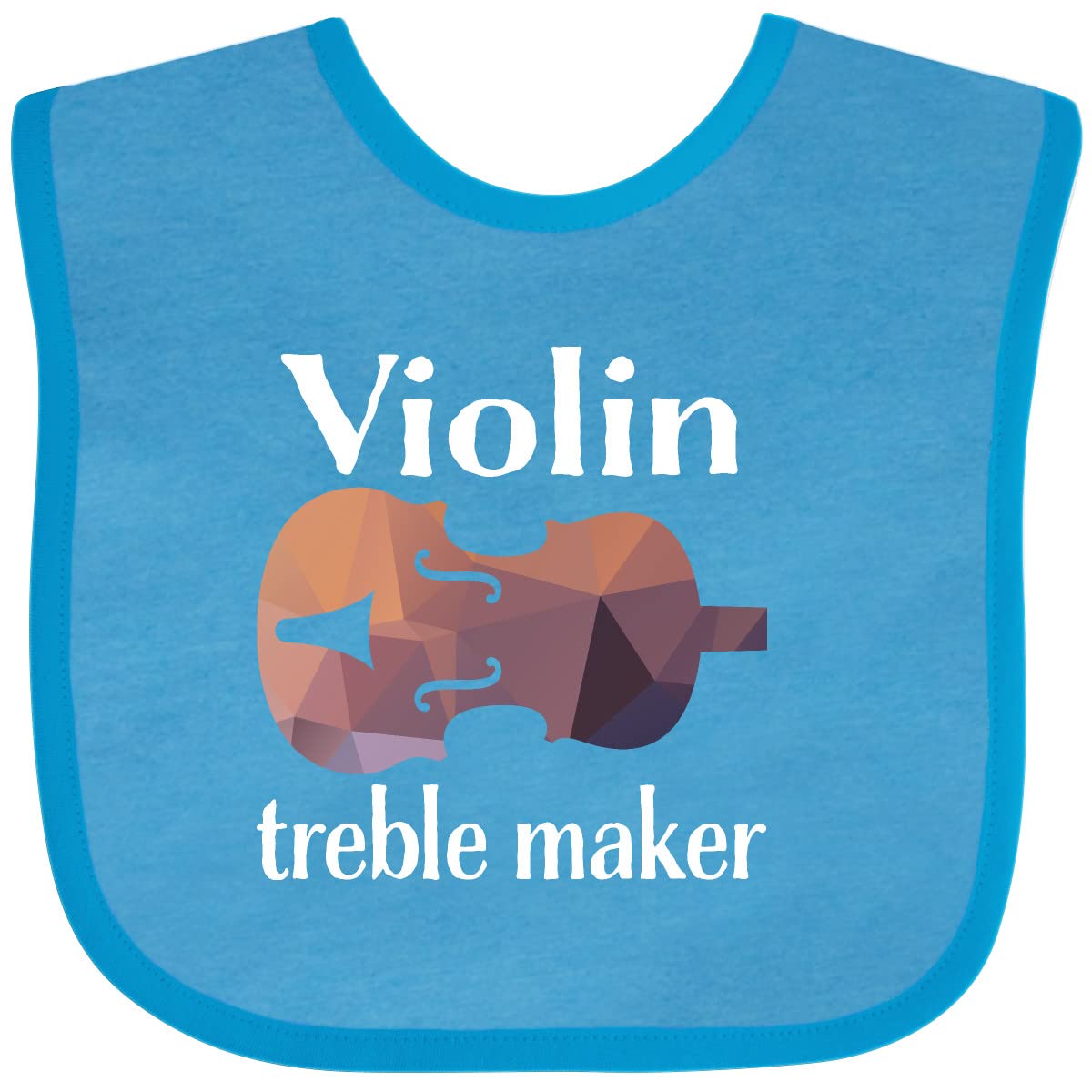 Inktastic Funny Violinist Music Gift Baby Bib - Cute Violin Treble Maker Design for Musicians & Music Lovers - Perfect for Infants, Toddlers & Baby Showers