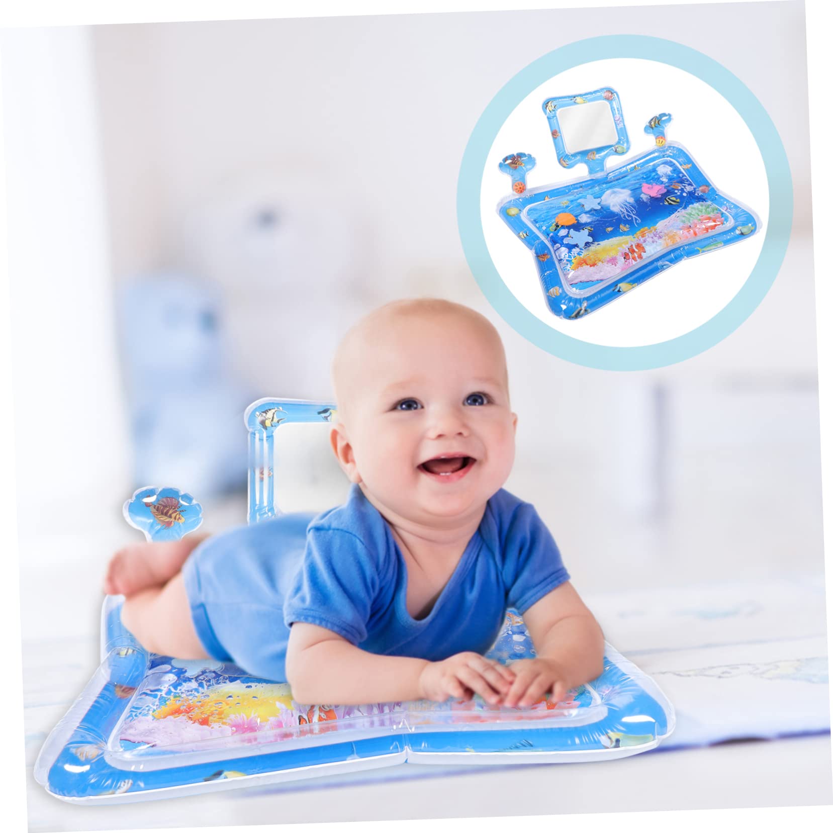 **iFundom Inflatable Tummy Time Play Mat for Babies - Water Mat for Infants, PVC Sensory Toy for Floor & Water Play - Perfect for Indoor & Outdoor Activities**