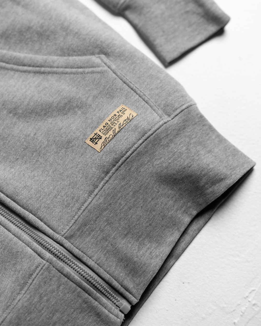 Varsity Patch Zip Up Hoodie - Grey | Stylish & Comfortable Pullover for Men & Women | Perfect for Casual Wear, Sports & Outdoor Activities