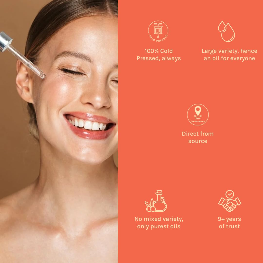 Himalayan Sea Buckthorn Oil (Hippophae rhamnoides) - Cold Pressed 100% Natural Facial Oil for Anti-Aging & Skin Renewal | Chemical-Free, Glass Bottle 15ml | Perfect for Dry Skin & Nighttime Skincare Routine