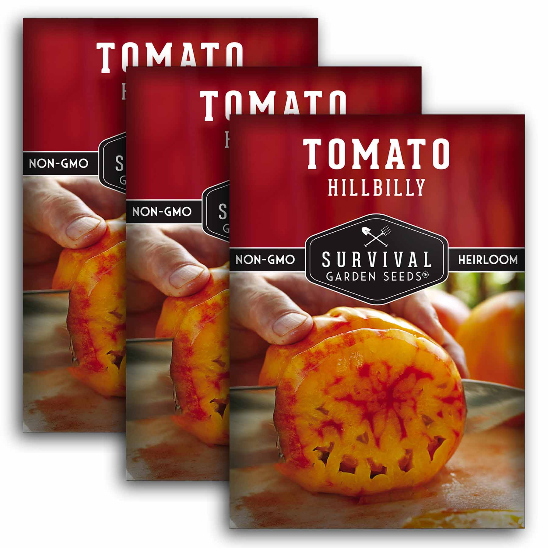 Organic Non-GMO Hillbilly Tomato Seeds for Planting - Heirloom Variety for Home Garden, Greenhouse & Outdoor Growing - Perfect for Fresh Salads, Sauces & Canning