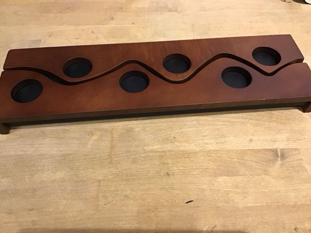 19-Pack Wooden Tea Light Candle Holders - Black Rustic Tea Light Candle Stands for Weddings, Parties, Home Decor & Table Centerpieces