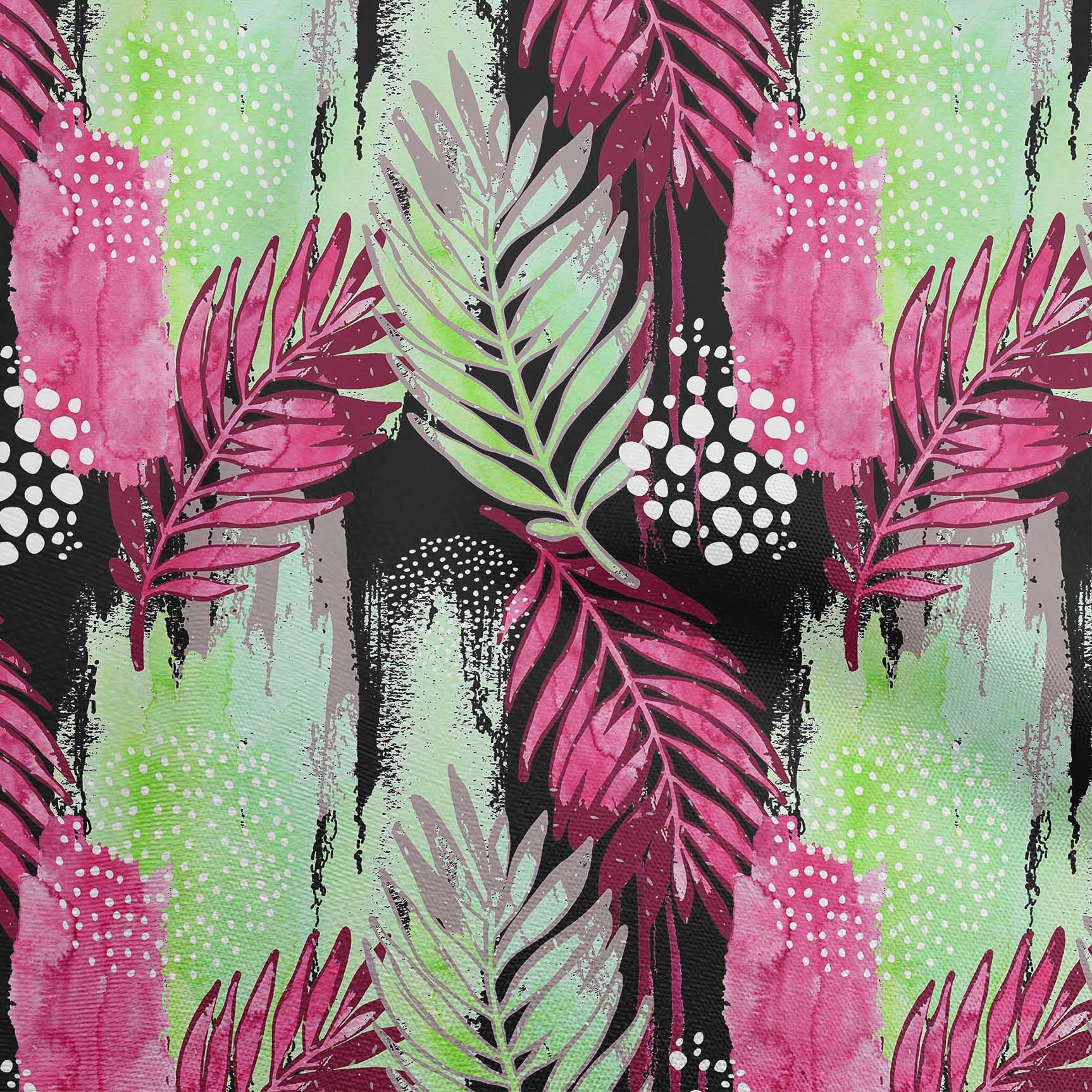 oneOone Cotton Poplin Pink Leaves Print Fabric by The Yard - 56 Inch Wide Soft Dress Material for DIY Clothing, Home Decor & Quilting