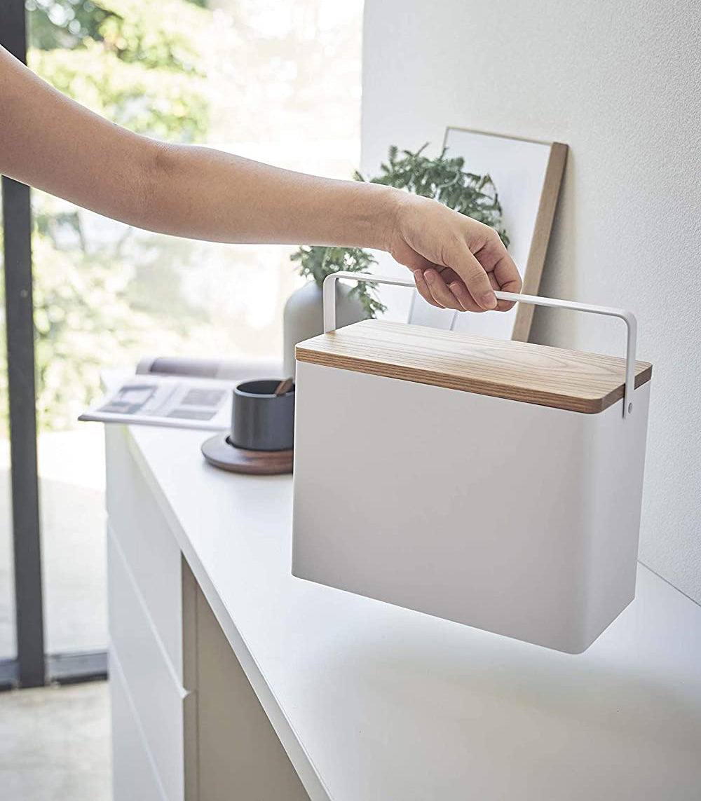 Premium Steel and Wood Odds and Ends Organizer - Stylish Storage Solution for Home, Office, or Workshop Organization