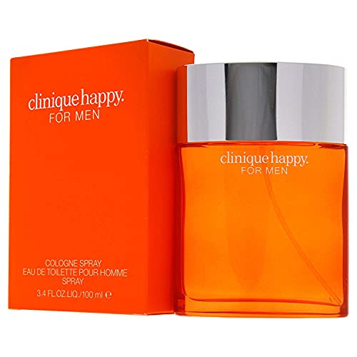 Clinique HAPPY for Men Eau de Cologne Spray - 3.3 oz / 100ml Fresh Citrus Scent | Daytime Wear, Office & Casual Occasions