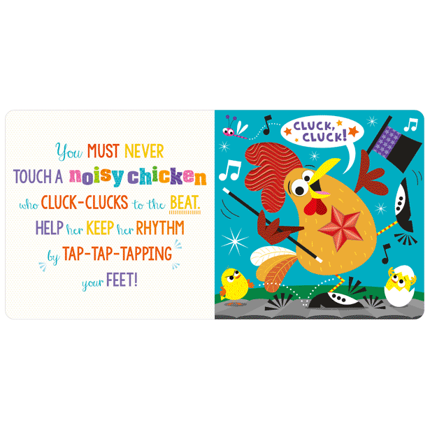 Never Touch a Noisy Chicken Interactive Board Book for Toddlers - Fun Sensory Learning & Early Childhood Development - Perfect for Storytime, Playtime & Baby Shower Gifts