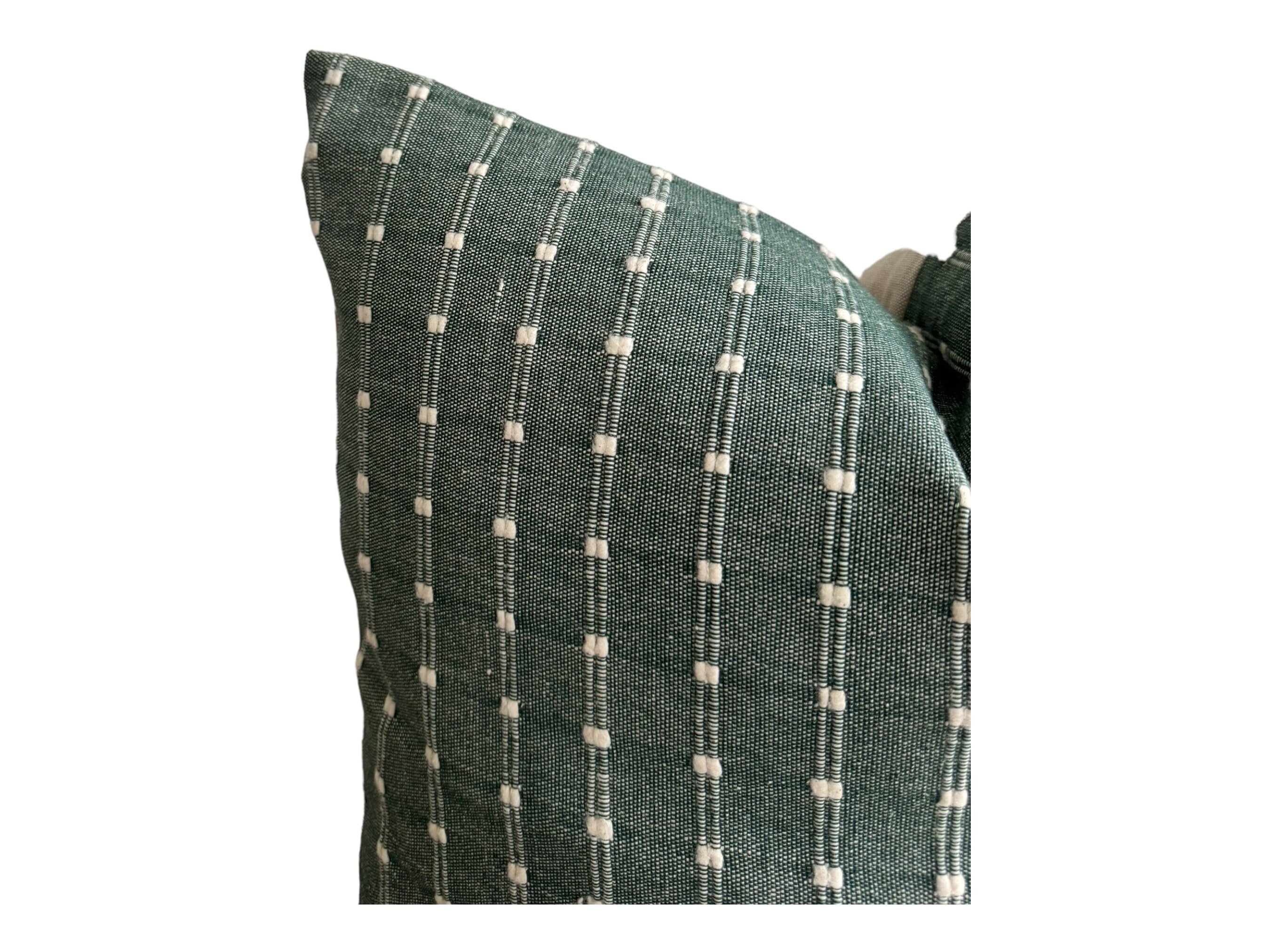 Stylish Green Forest Woven Pillow Cover - Bohemian Home Decor for Living Room, Bedroom & Outdoor