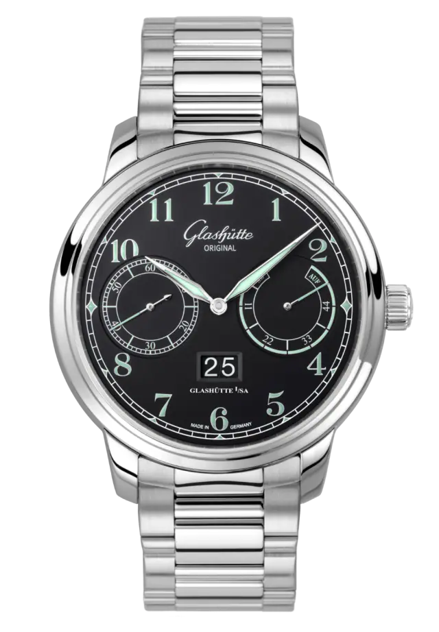 Glashutte Original Senator Observer Stainless Steel Men's Watch - Luxury Automatic Timepiece for Business & Formal Occasions