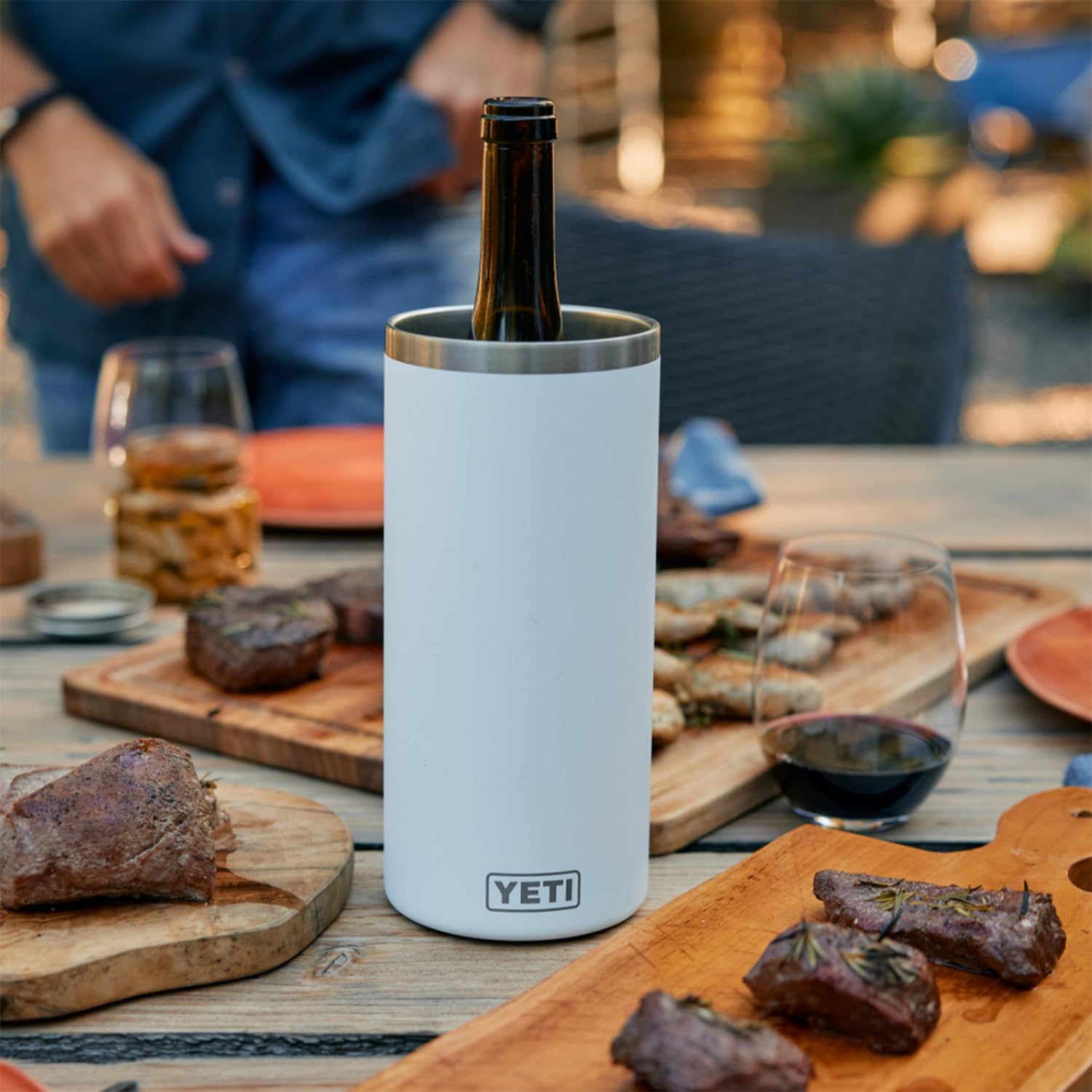 YETI Rambler Wine Chiller - Insulated Stainless Steel Bottle Cooler for Wine, Beer & Beverages | Fits Most Standard Wine Bottles | Perfect for Picnics, Beach Days & Outdoor Parties