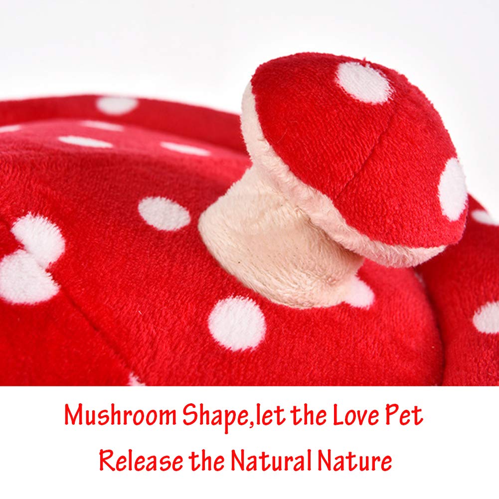 Self-Warming Cat Tent Cave Bed - Cozy Mushroom Pet House for Cats, Kittens & Small Animals with Removable Cushion | Indoor & Outdoor Use for Comfortable Sleeping & Playtime