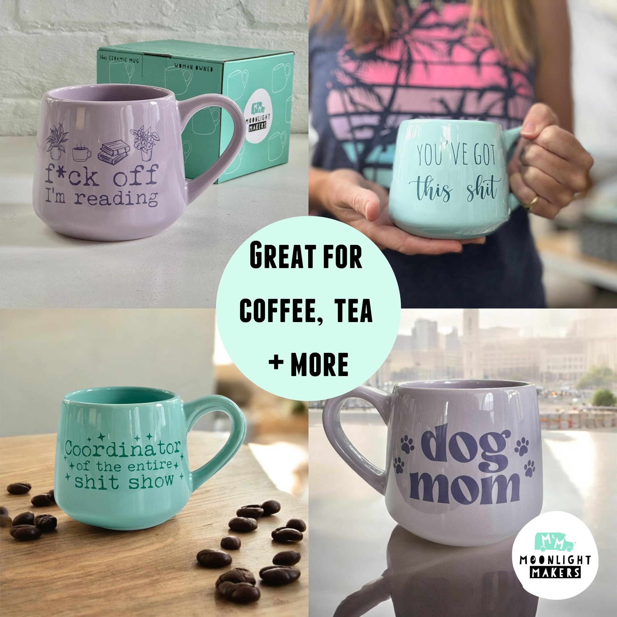 Moonlight Makers I Wet My Plants 16oz Ceramic Coffee Mug - Funny Novelty Cup for Plant Lovers, Perfect Gift for Women & Coffee Enthusiasts - Ideal for Home, Office Use or Fall Tea/Coffee Drinking