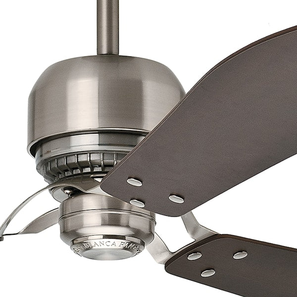Casablanca Tribeca 60 Inch Ceiling Fan with Light - Brushed Nickel/Walnut Finish - Energy Efficient & Quiet - Perfect for Living Room, Bedroom, or Office