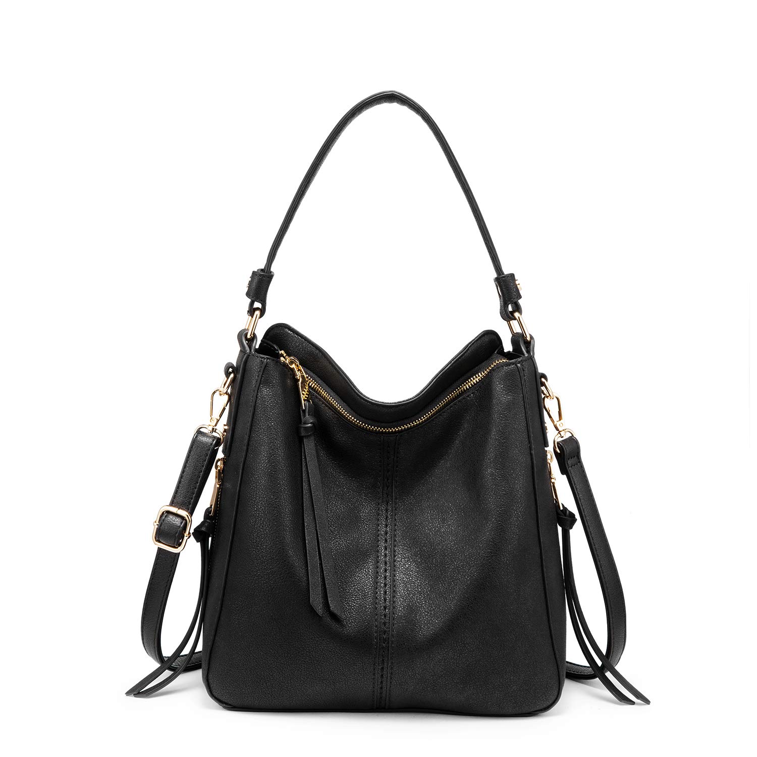 Faux Leather Hobo Bags for Women - Large Tassel Purse for Work & Travel