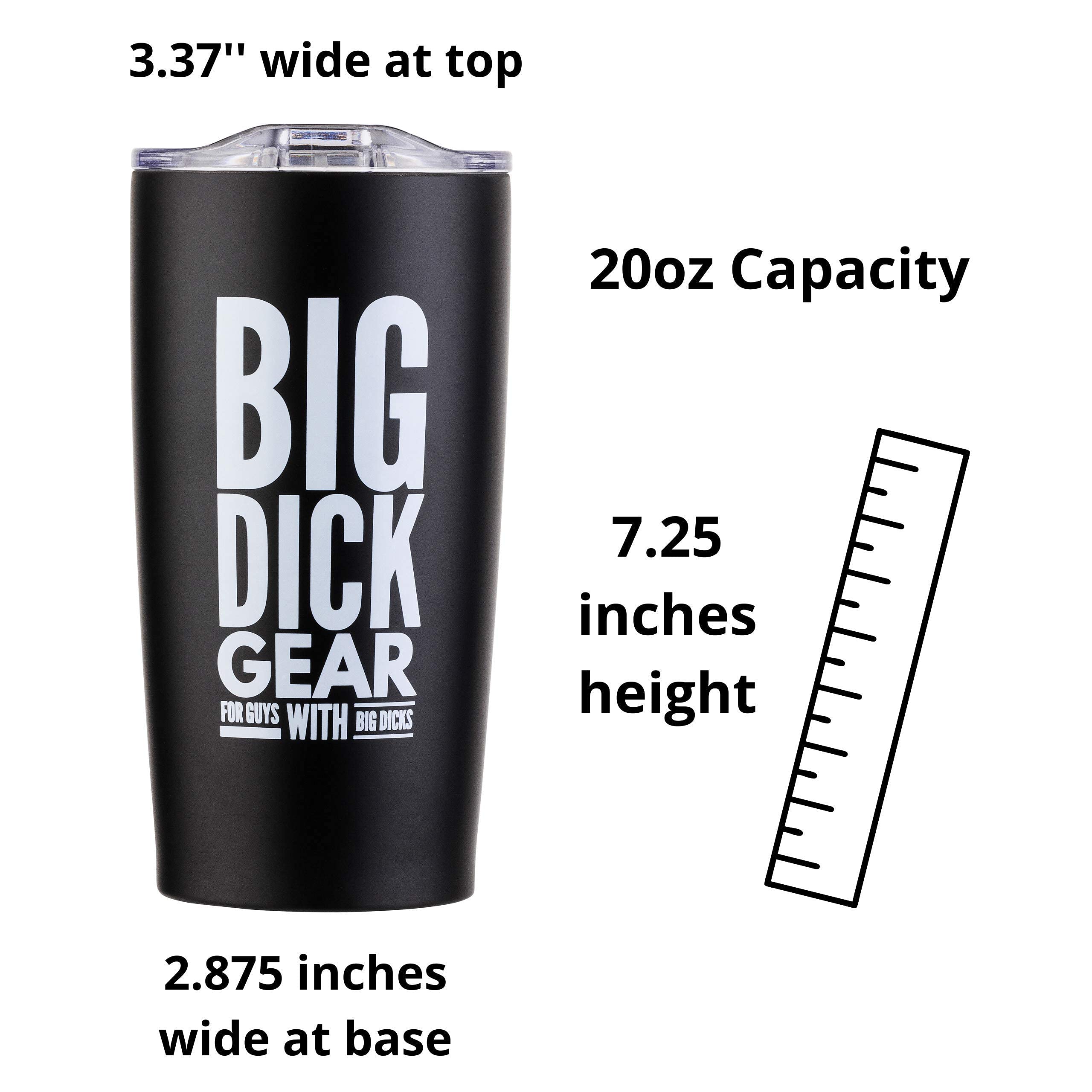 Better Me Big Dick Gear Funny Coffee Mug - 20oz Stainless Steel Tumbler for Men | Humorous Gag Gift for Well-Endowed Guys | Perfect for Office Pranks, Bachelor Parties & Inappropriate Gifts | Black