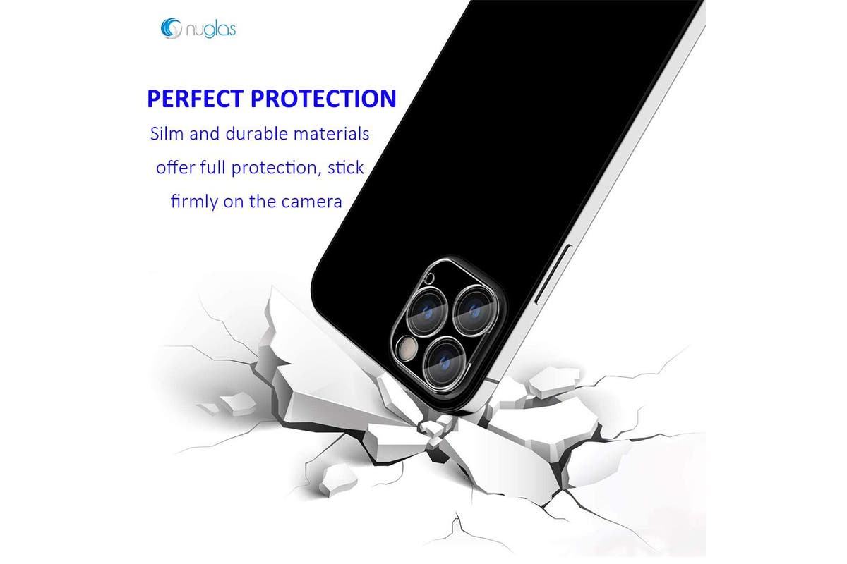 Nuglas Camera Lens Tempered Glass Protector for iPhone 13 Pro & 13 Pro Max - HD Clear, Anti-Scratch, Shatterproof - Perfect for Outdoor Photography & Travel Protection