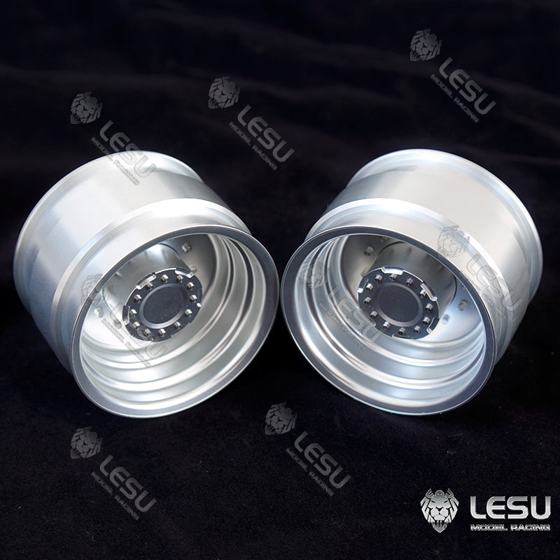 LESU 1/16 Scale RC Truck Spare Parts - 146.5mm x 112.9mm Rubber Wheel Tires with Metal Hubs for Front & Rear Axles | DIY Model Truck & Walking Tractor Replacement Parts | Perfect for Off-Road RC Vehicles, Farm Equipment Models & Hobby Projects