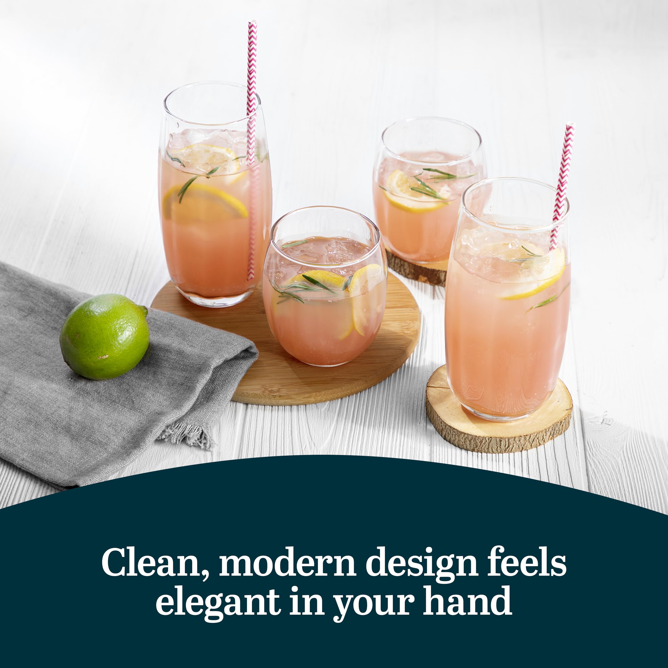 Libbey Samba 16-Piece Glass Set - 8 Tumblers & 8 Rocks Glasses for Cocktails, Iced Coffee, and Juice - Perfect for Home Bars, Parties, and Everyday Use