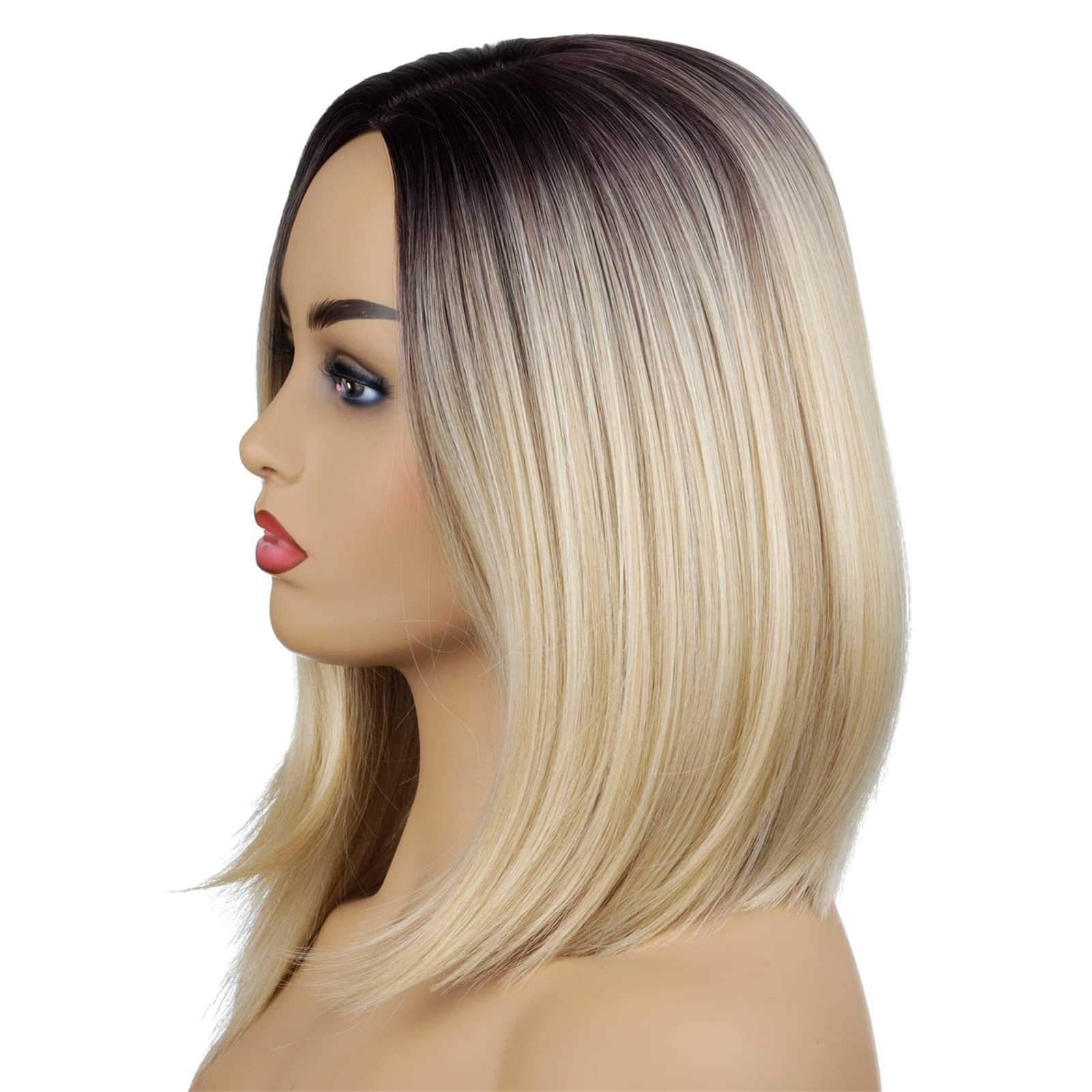 Stylish Synthetic Shoulder Length Ombre Bob Wig for Women - Perfect for Cosplay, Parties & Everyday Wear