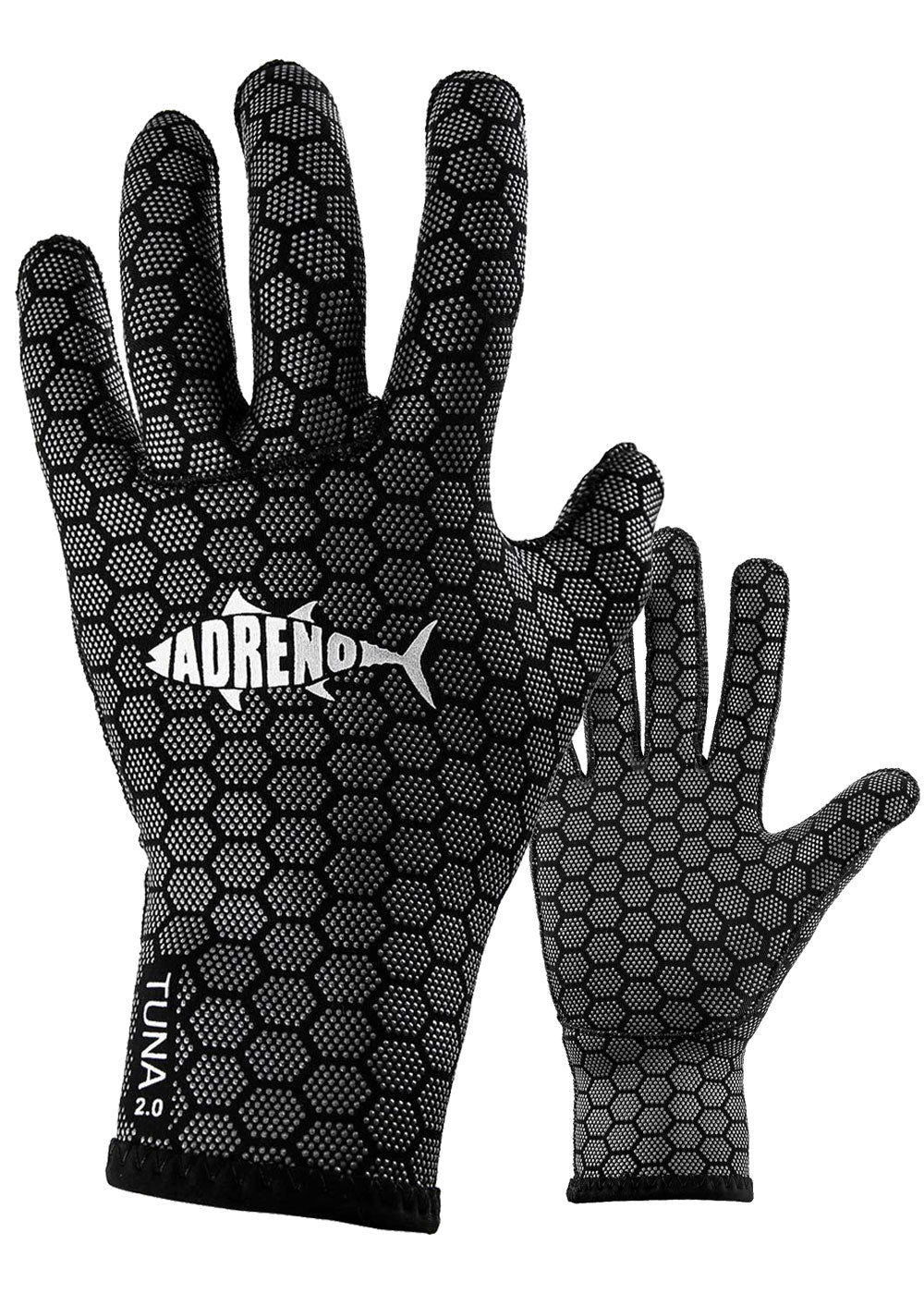 Adreno Tuna 2mm Super Stretch Neoprene Gloves for Scuba Diving, Snorkeling & Water Sports - Cold Water Protection & Enhanced Grip
