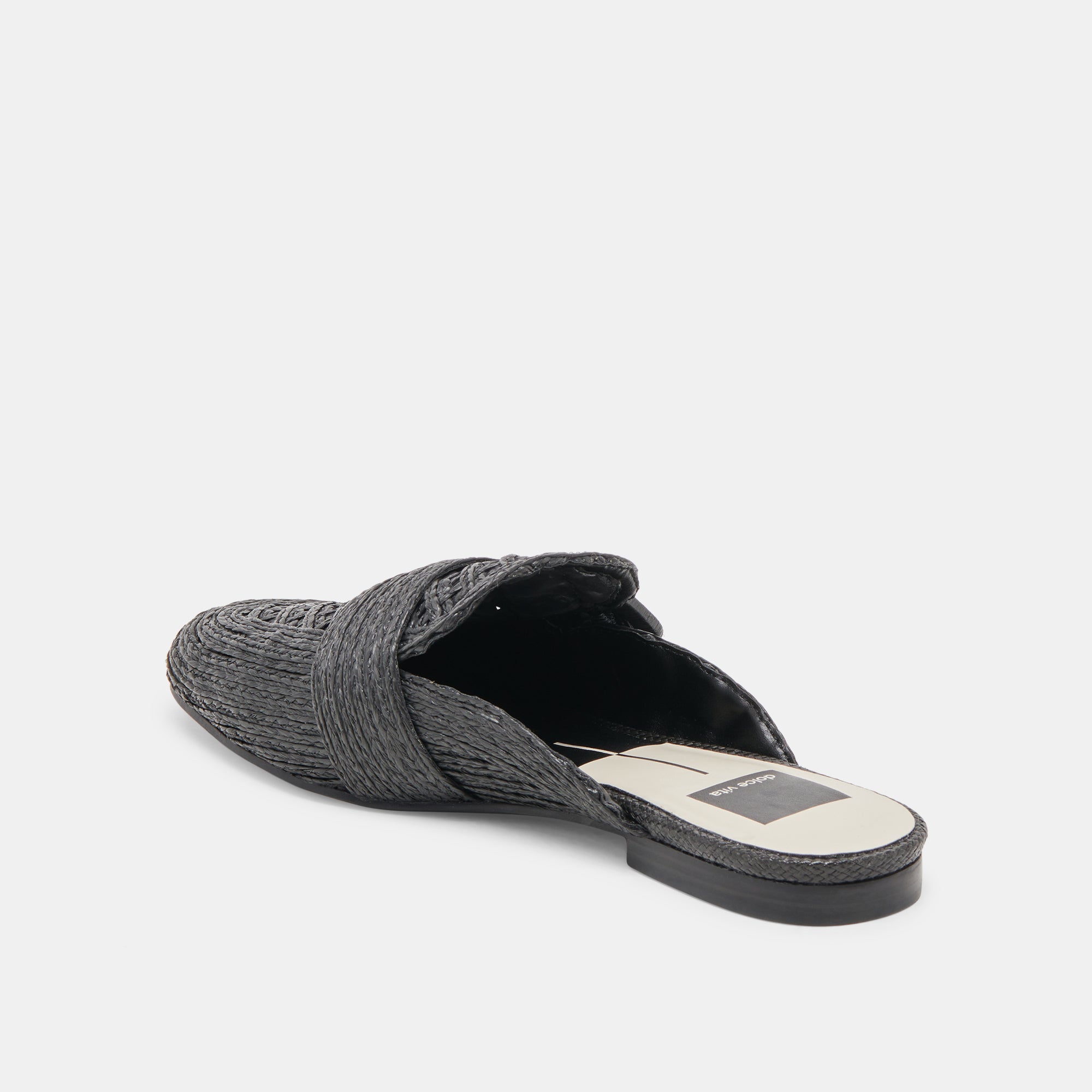 SIANNA Women's Black Raffia Flats - Comfortable & Stylish Summer Sandals for Beach, Vacation & Casual Outings