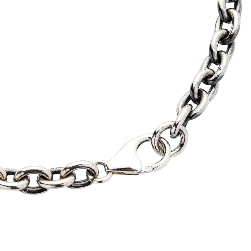 6mm Oval Cable Chain 925 Sterling Silver Necklace for Women - Dainty Layering Jewelry, Everyday Wear & Gift Giving