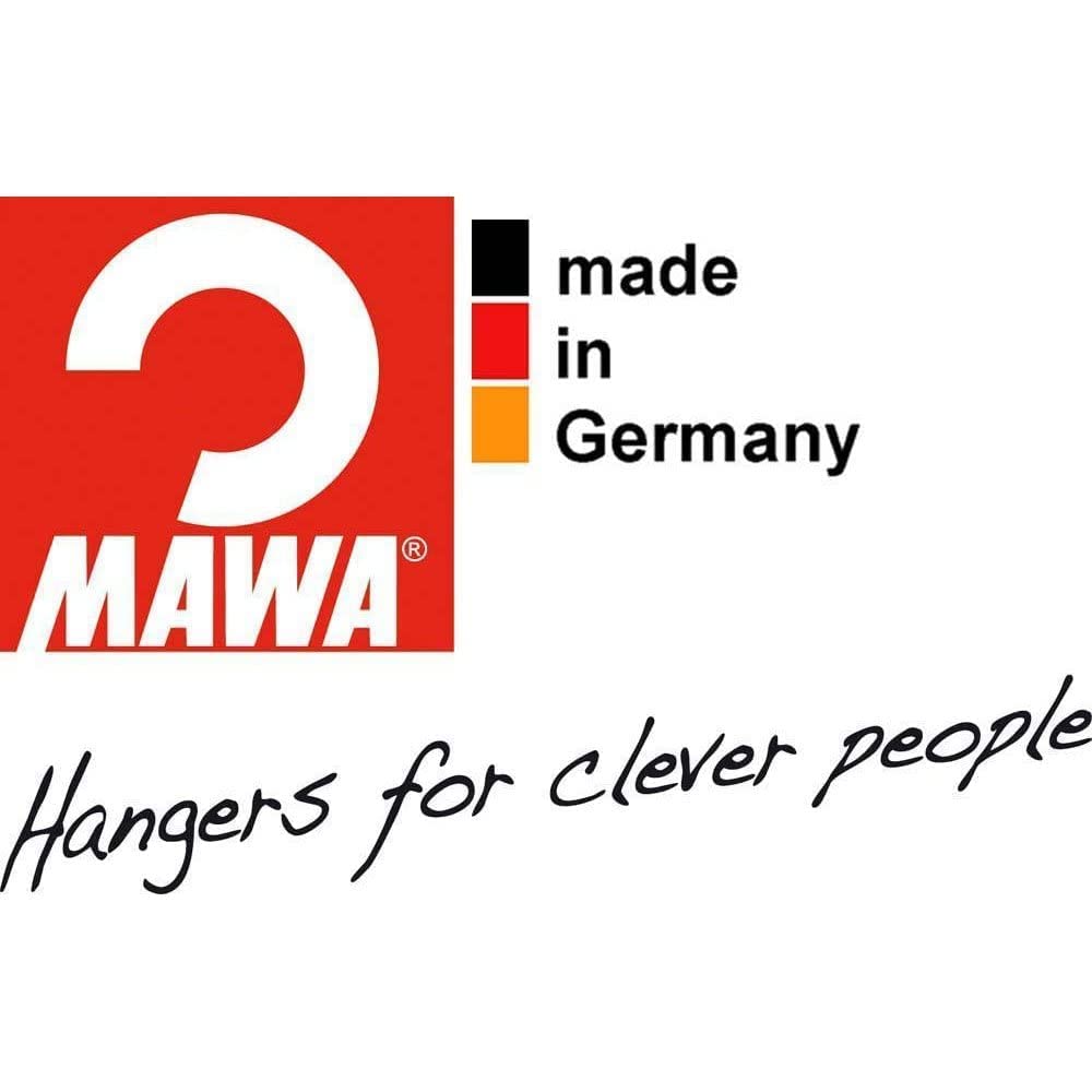 MAWA 110564 Non-Slip Clothes Hangers - 10 Pack Silver Space Saving Hangers for Shirts, Pants & Coats - Perfect for Closet Organization & Travel Use