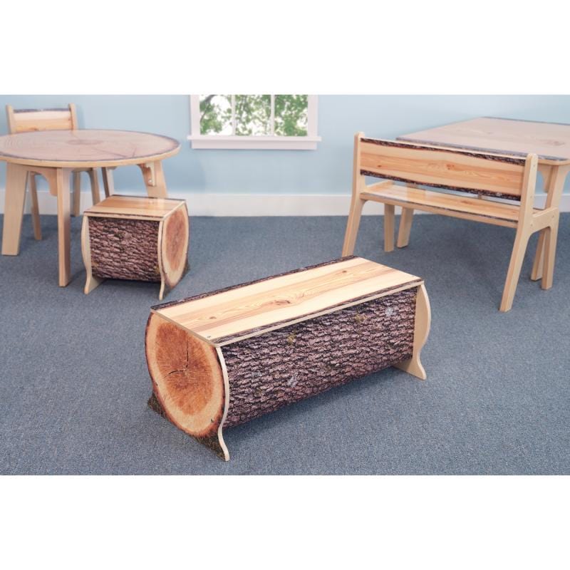 Natural Live Edge Wood Bench - 14